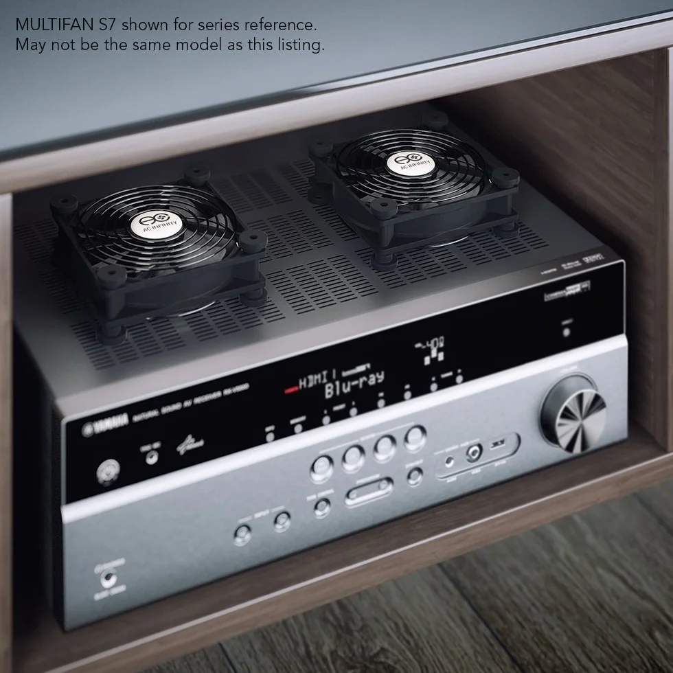 AC Infinity MULTIFAN S4, cichy wentylator USB 140 mm, certyfikat UL, do odbiornika, DVR, Playstation, Xbox, chłodzenia szafki komputerowej