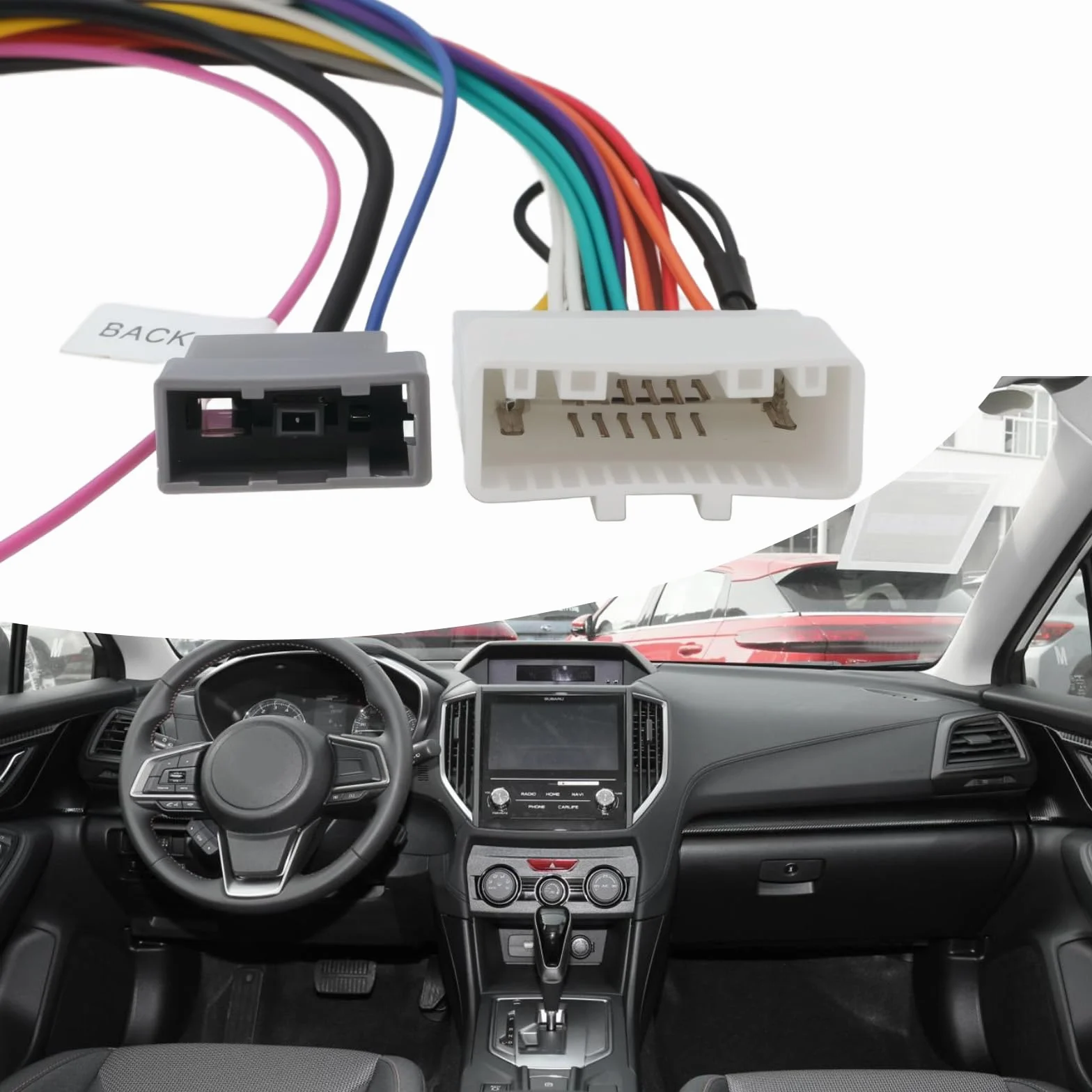 1 szt. 20-pinowy adapter wiązki przewodów do radia samochodowego Android 16-pinowy kabel stereo ISO z wtyczką antenową kompatybilny z Nissan Sunny 2012-2016 kompatybilny z Nissan Sylphy 2012