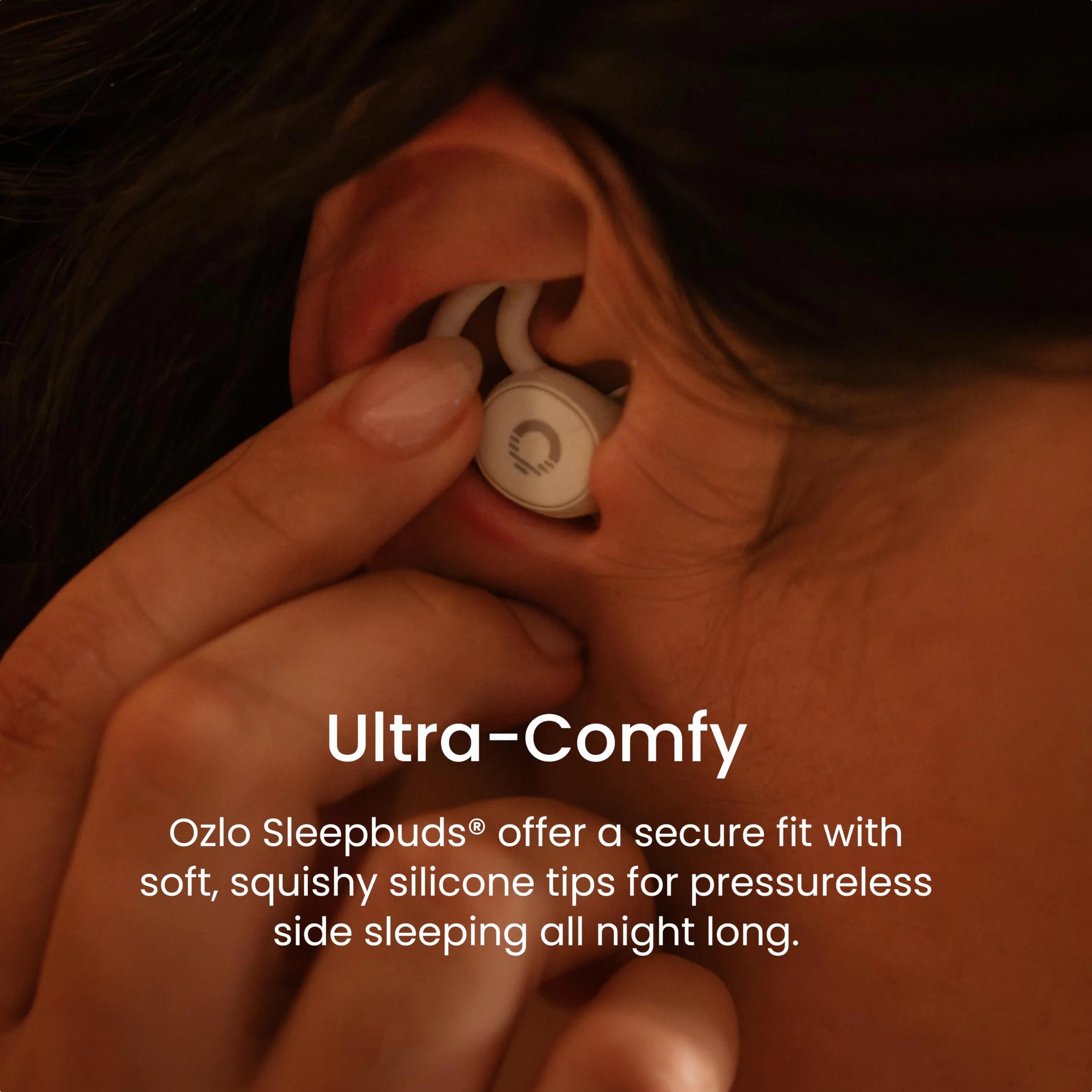 Ozlo Sleepbuds® Słuchawki do Spania dla Osób Śpiących na Boku, 10 Godzin Transmisji Strumieniowej Bluetooth, Dźwięk Snu Wspierany Naukowo, Blokowanie Szumów i Wygodne Wkładki