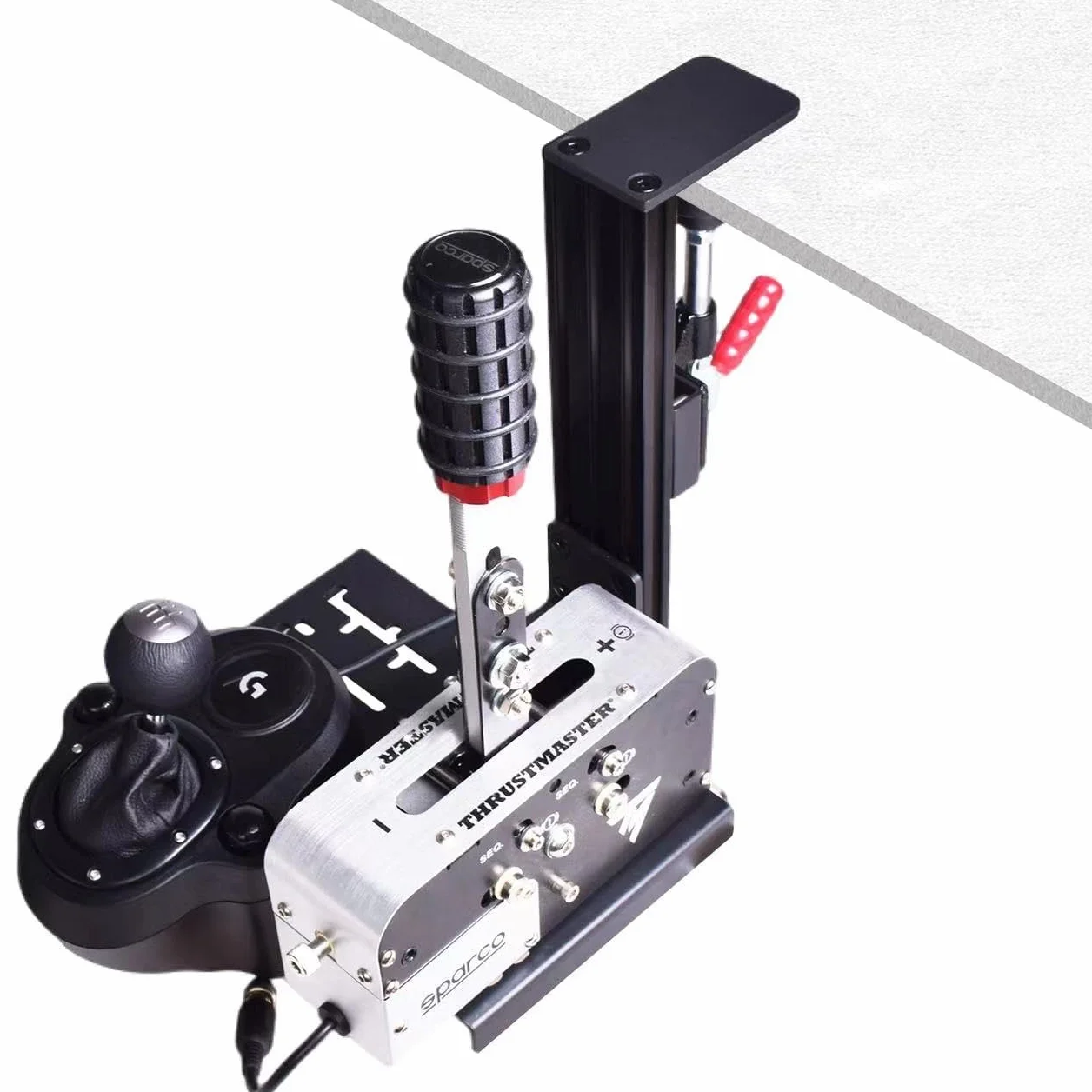 Uchwyt na biurko do wyścigu Sim Shifter Hamulec ręczny Kompatybilny Logitech G Driving Force Shifter Thrustmaster TH8A Fanatec ClubSport USB