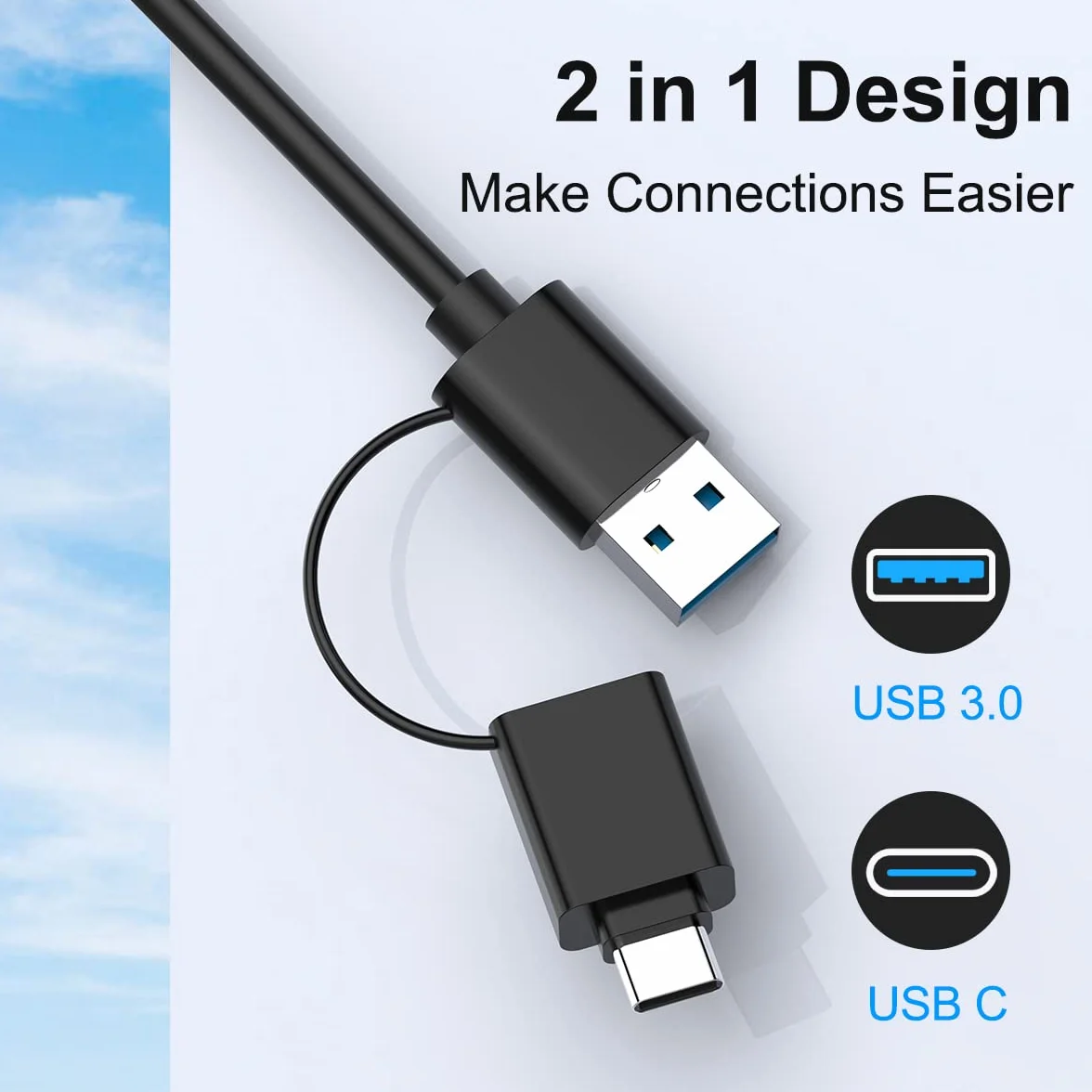 USB C USB3.0 Multi Card Reader, SD/TF/CF/Micro SD/XD/MS 7 w 1 Czytnik kart pamięci/Adapter/Hub dla kart SD SDXC SDHC CF CFI TF Micro SD Micro SDXC Micro SDHC MS MMC dla systemów Windows/Mac/Android