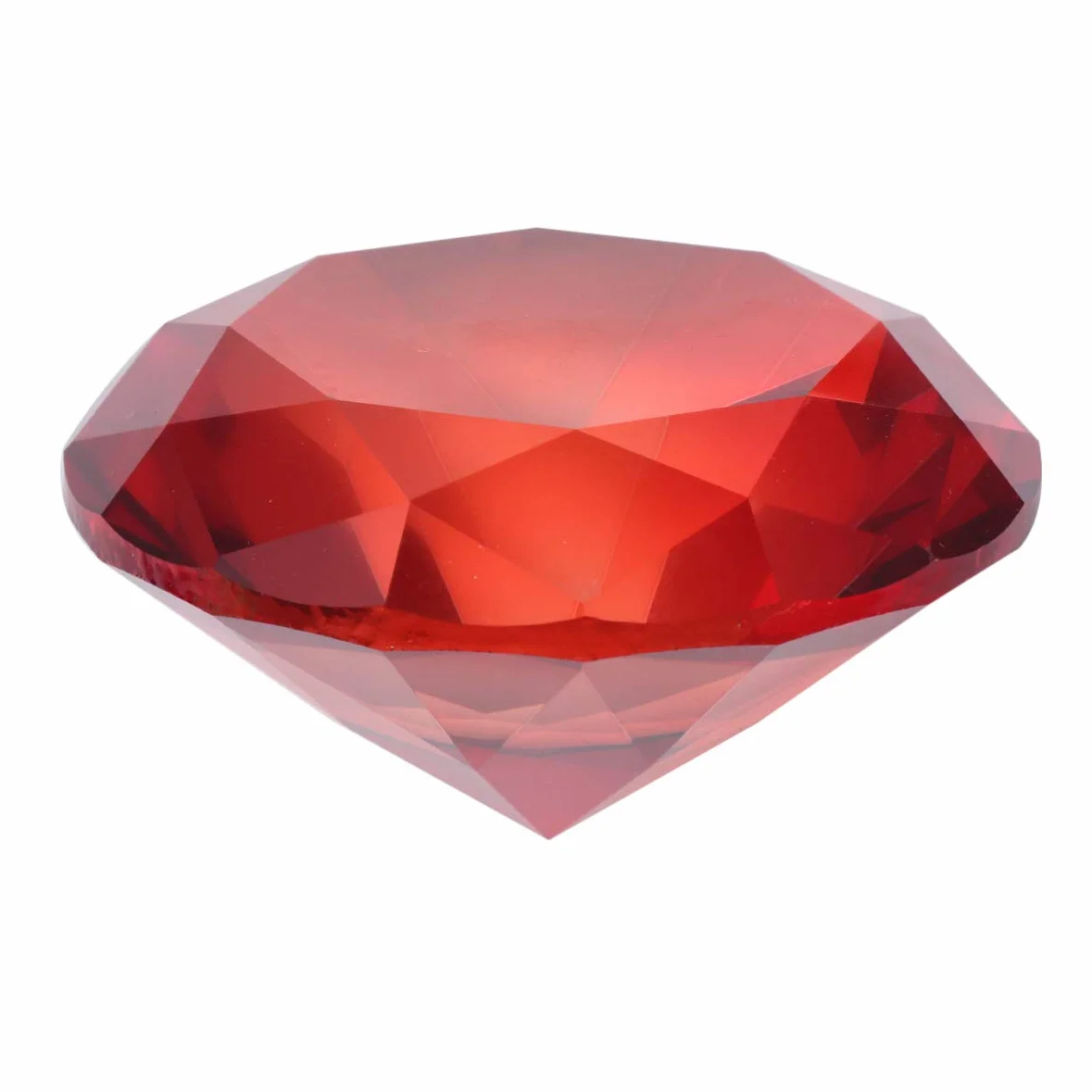 Happyyami Sztuczne Diamenty Szklane Ozdobny Element Czerwony do Wypełnienia Wazonów