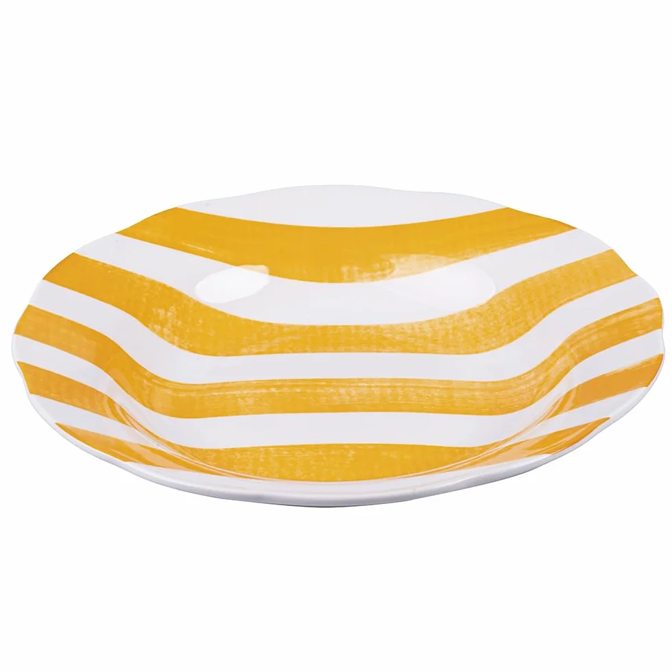 Versilia Zestaw 6 porcelanowych talerzy do zupy pomarańczowy