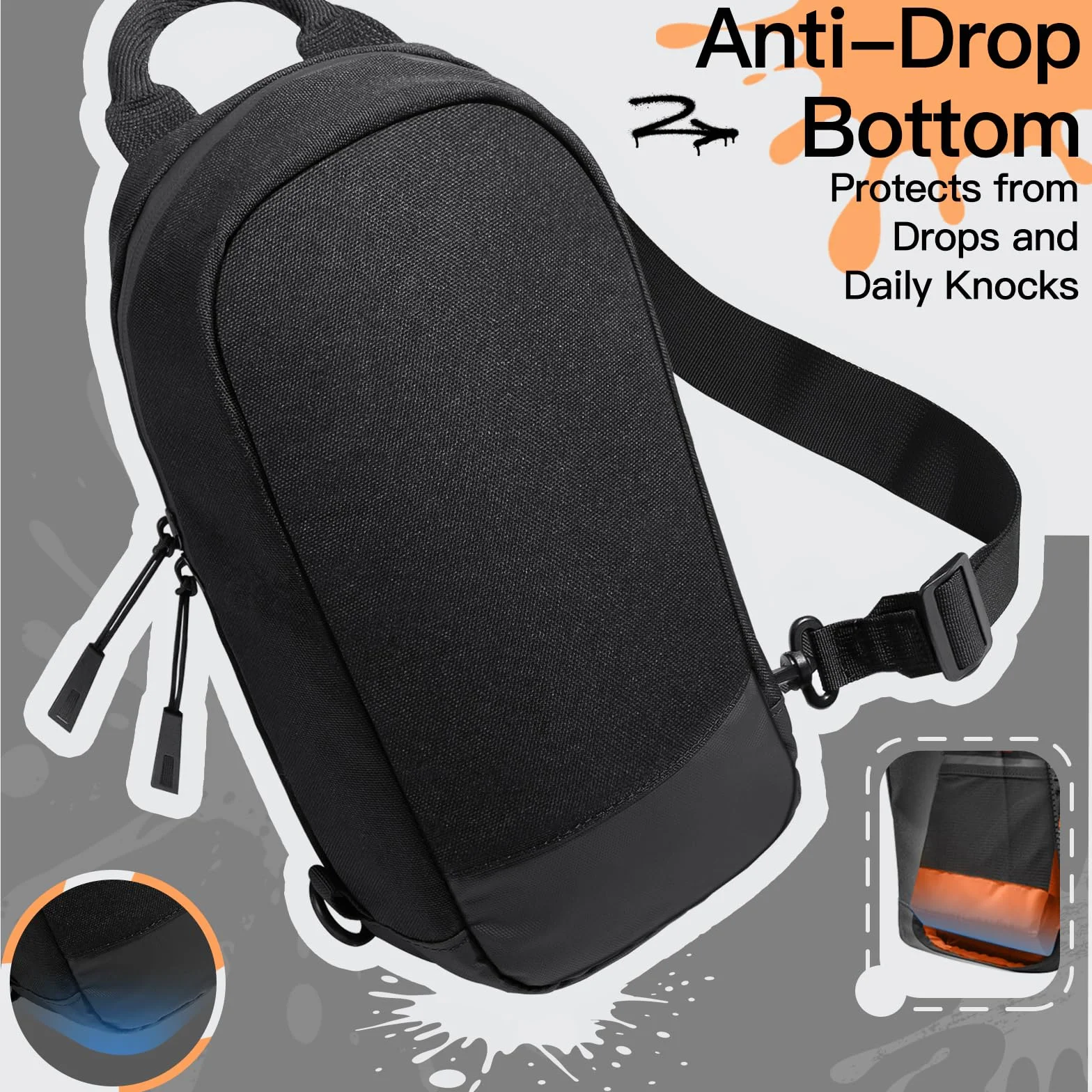 JETech Torba Sling Crossbody do Nintendo Switch 2/Switch OLED/Switch, Czarny, 8 Przegródek na Karty
