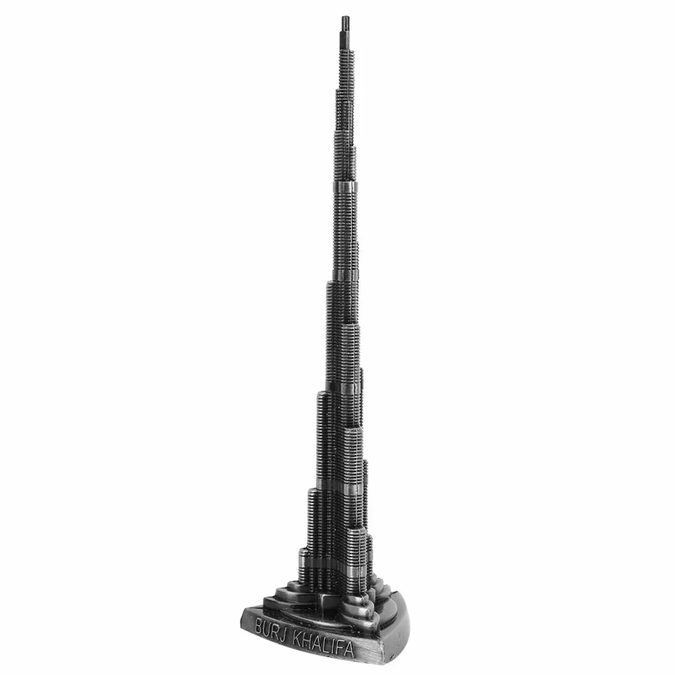 Burj Khalifa Tower Model Dubai Tower Model Miniaturowy Ornament Model ze Stopu Kreatywne Modelowanie Dekoracje Biurowe