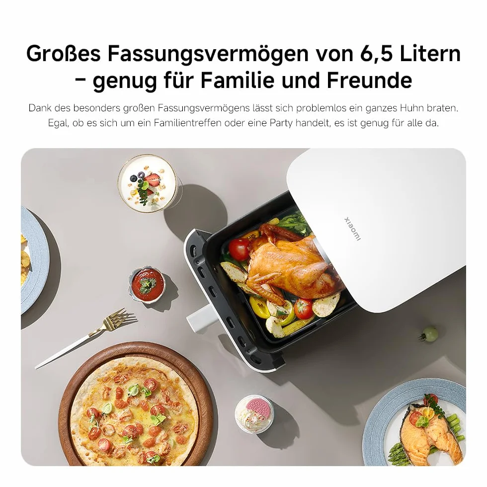 Xiaomi Smart Frytkownica Beztłuszczowa, Czarny, 6.5L