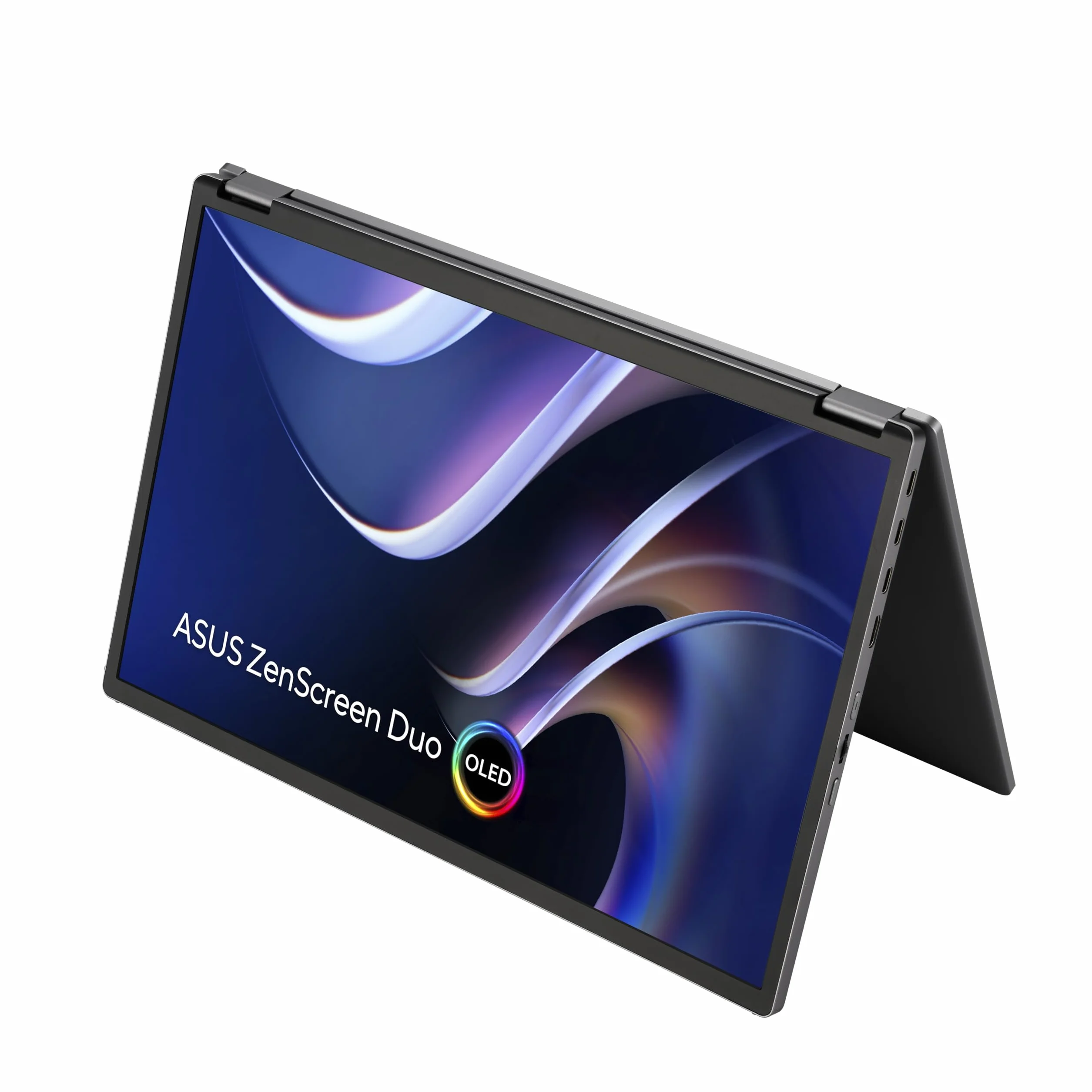 ASUS ZenScreen Duo OLED MQ149CD 360° sk?adane przeno?ne monitory - podwójny ekran 14", 16:10, 1920x1200 FHD, panele OLED DisplayHDR 400 True Black, 100% DCI-P3, Delta<2, Dual USB Type-C®