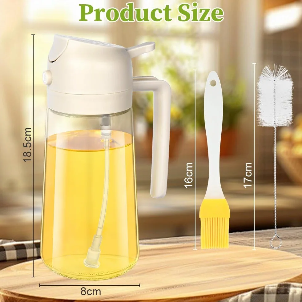OFFCUP Spray do gotowania oliwy z oliwek do gotowania, 470 ml, spray do oliwy z oliwek, spray do oliwy z oliwek Kuchnia z szczotką do gotowania, pieczenia, grilla, sałatki