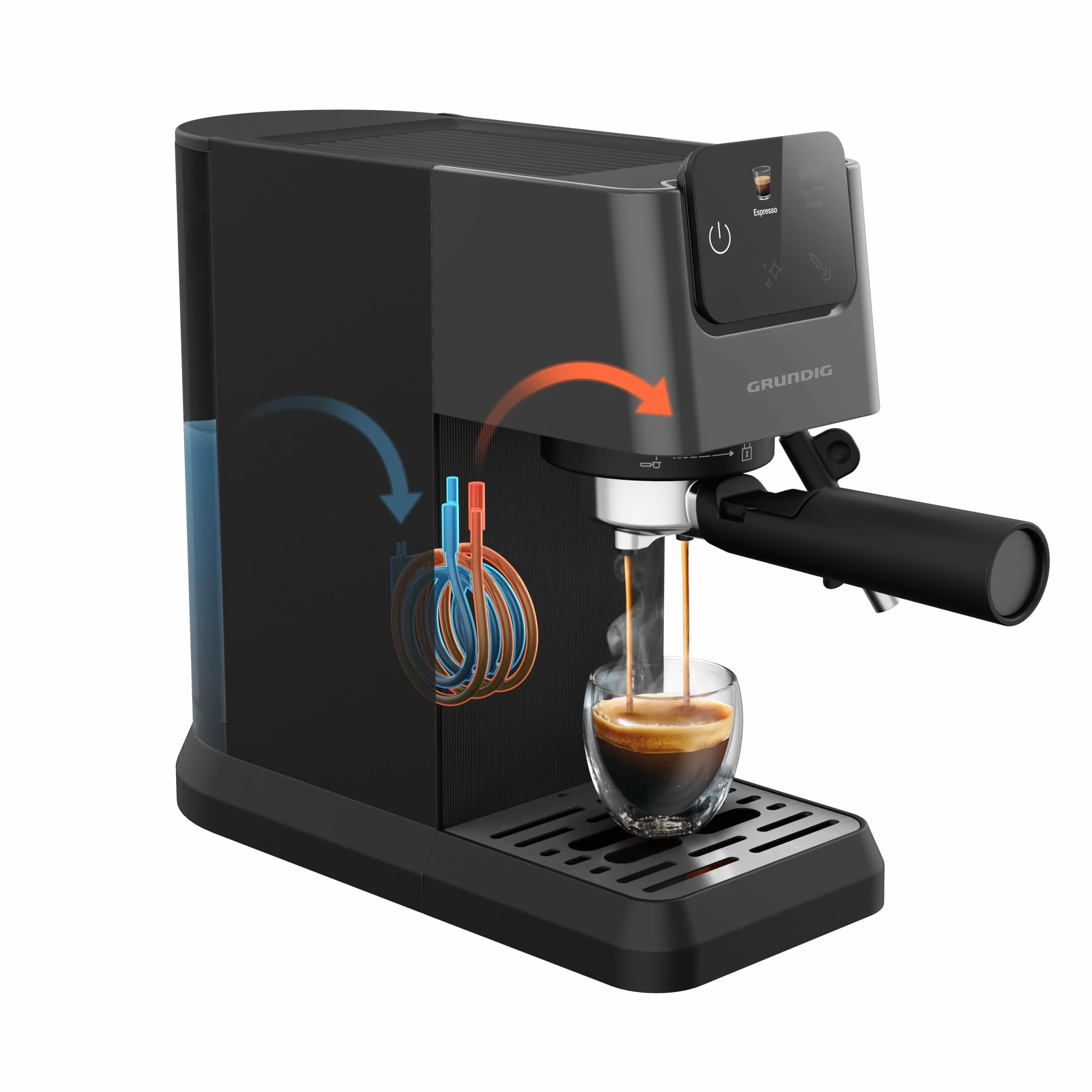 Grundig KSM 4330 Delisia Półautomatyczny ekspres do espresso ze spieniaczem do mleka
