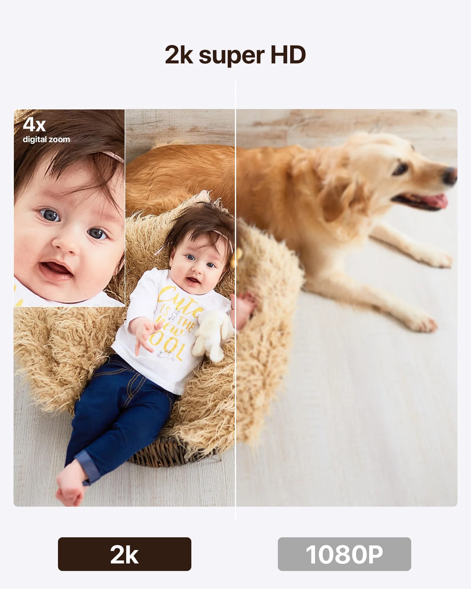 Kamera bezpieczeństwa wewnętrzna Tenda CP3 Pro V1.1, kamera 2K Wi-Fi z dwukierunkowym dźwiękiem, widzenie nocne, śledzenie osób, połączenia jednym kliknięciem, alarmy i powiadomienia push