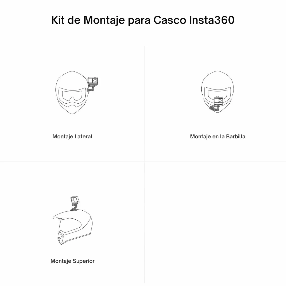 Insta360 Uchwyt na kask do kamery ONE R, ONE X, ONE