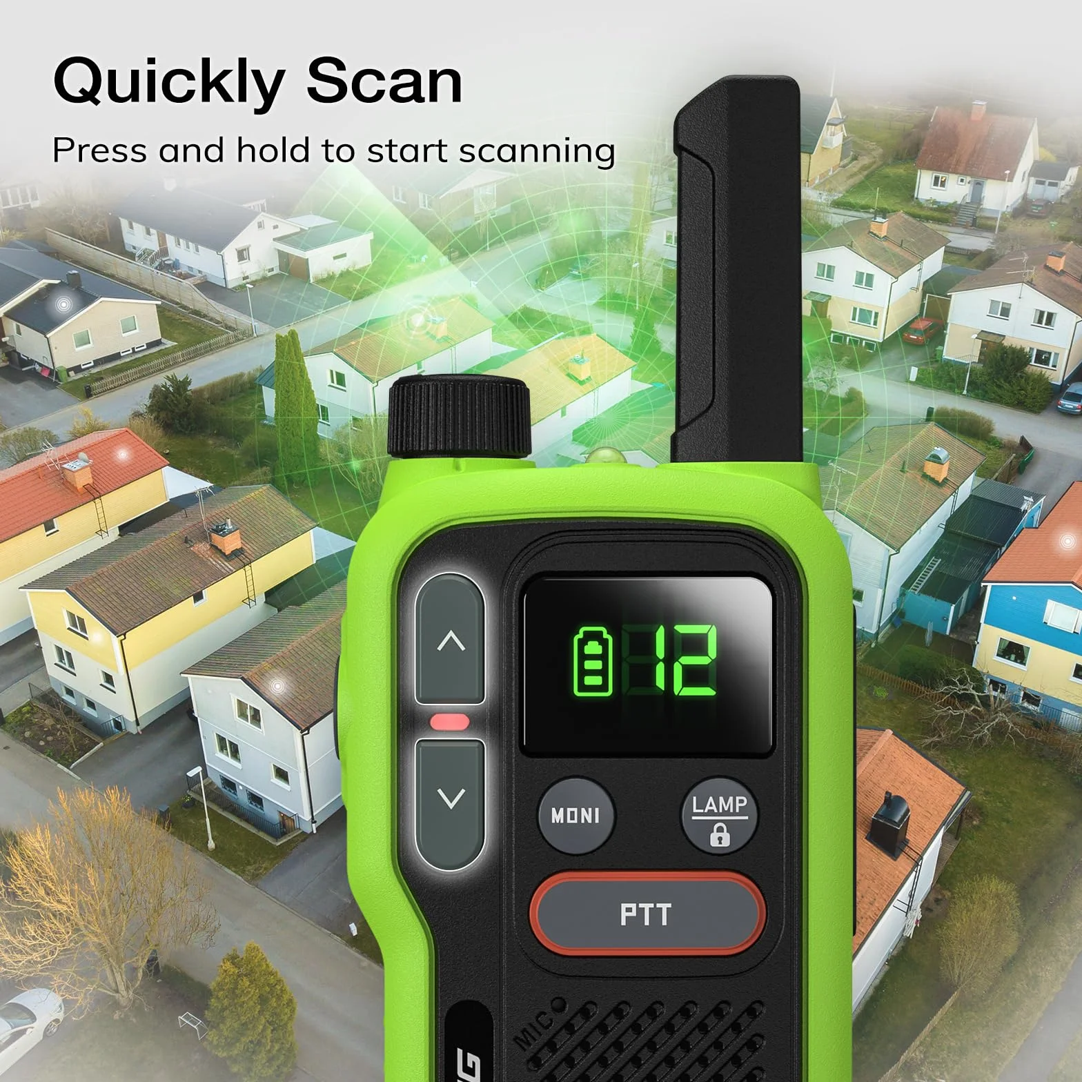 BAOFENG GT-18 Walkie Talkie PMR446 Radio bez Licencji dla Dorosłych Dzieci, Walky Talky z Akumulatorem 1500 mAh, Podwójny Przycisk PTT, 16 Kanałów, Skanowanie, Latarka do Pieszych Wędrówek po Kempingu