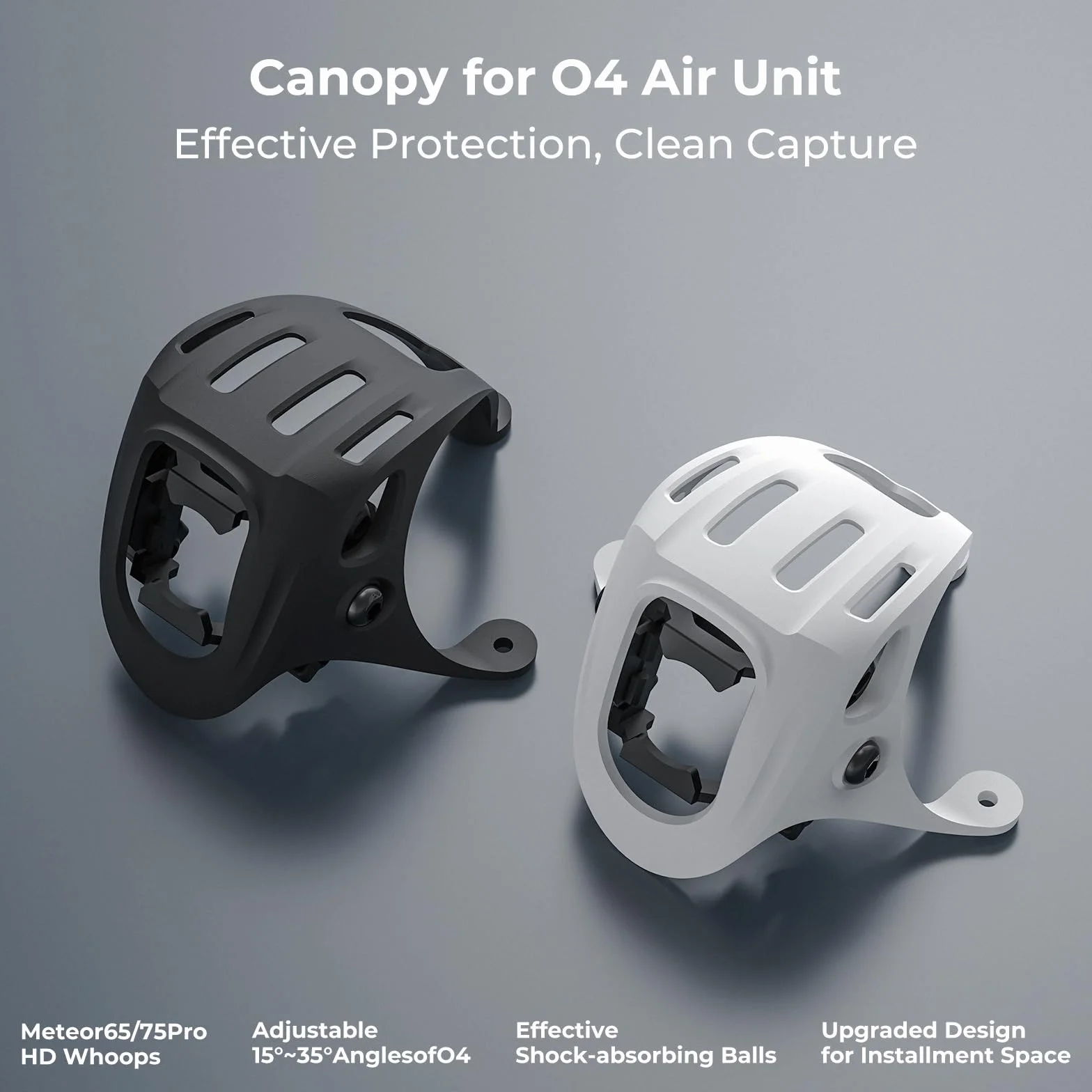 BETAFPV Zestaw 2 zestawów Canopy Kits do O4 Air Unit, Whoop Drones like Meteor65 Pro, Meteor75 Pro bezszczotkowy whoop dron Quadcopter, regulowany kąt kamery, Durable Stabilny