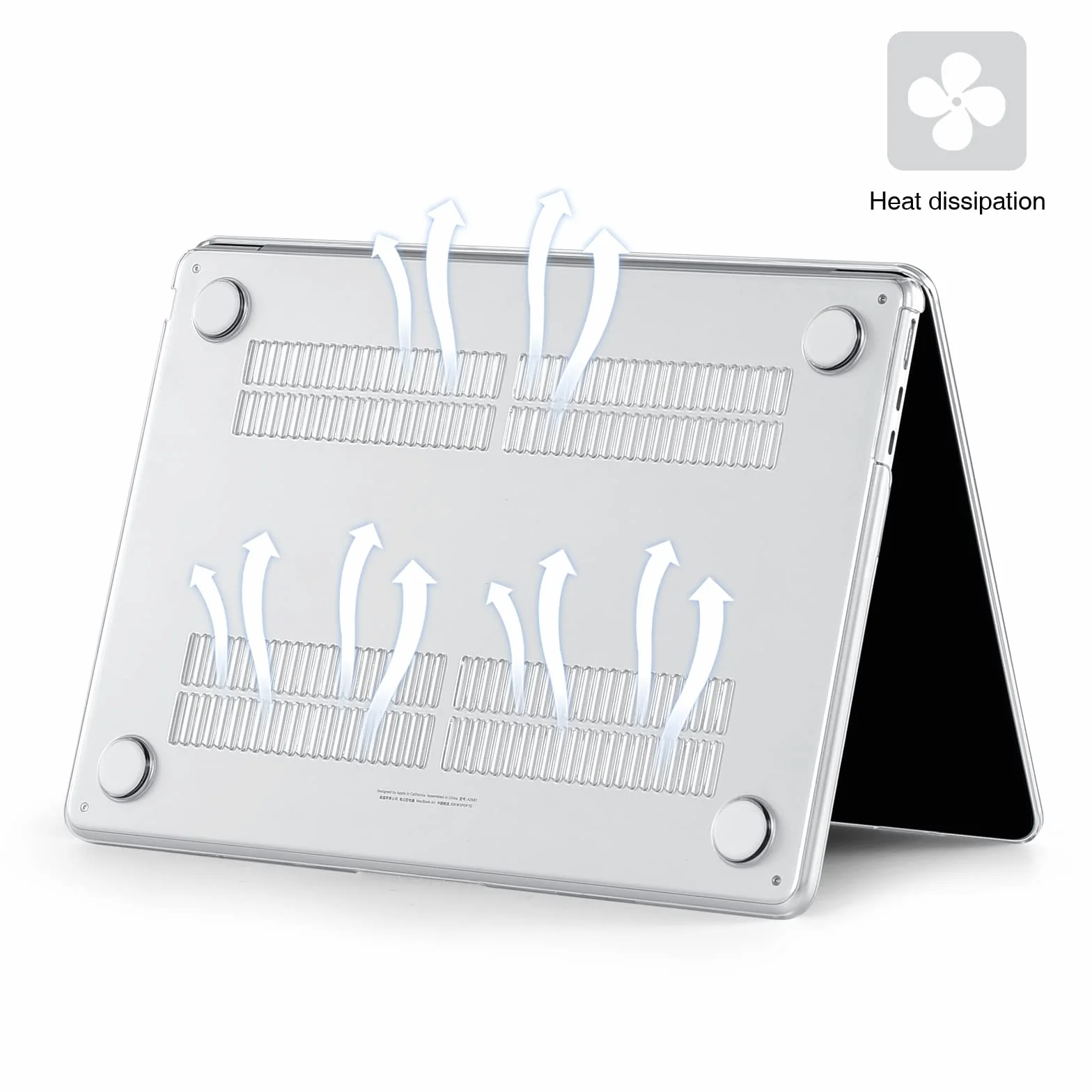 Etui kompatybilne z MacBook Air M5 13 cala M4 M3 M2 2026 2025-2022 A3449 A3240 A3113 A2681 Mac 13,6 Plastikowa Twarda Obudowa + Osłona Klawiatury + ściereczka do Polerowania - Krystalicznie Czysty