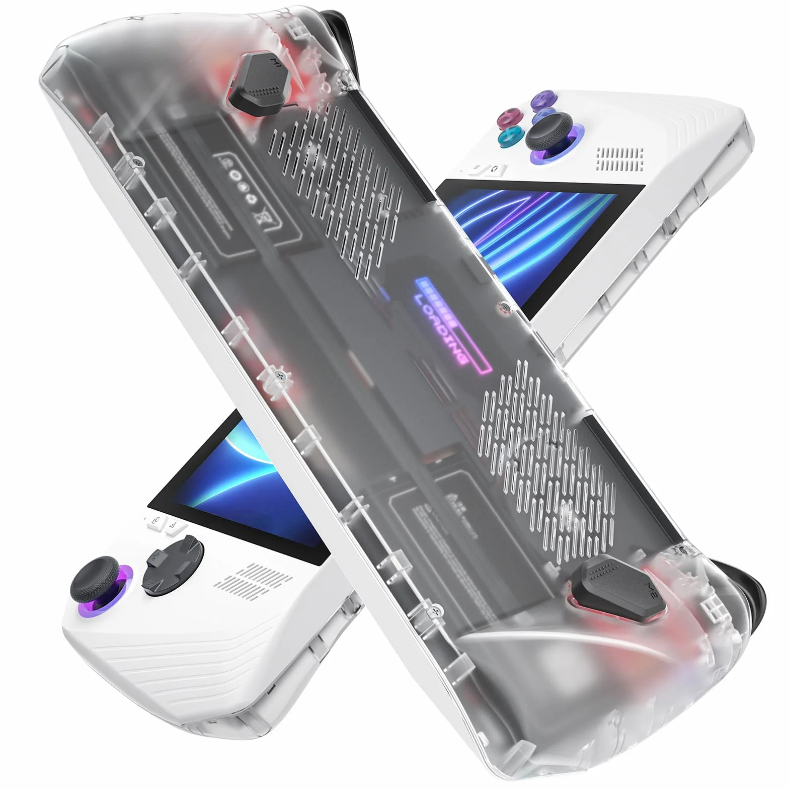 JSAUX Przezroczysta Płyta Tylna RGB dla ROG Ally, Akcesoria do Obudowy ROG Ally DIY Clear Edition, Wymienna Obudowa Kompatybilna z ASUS ROG Ally - PC0110