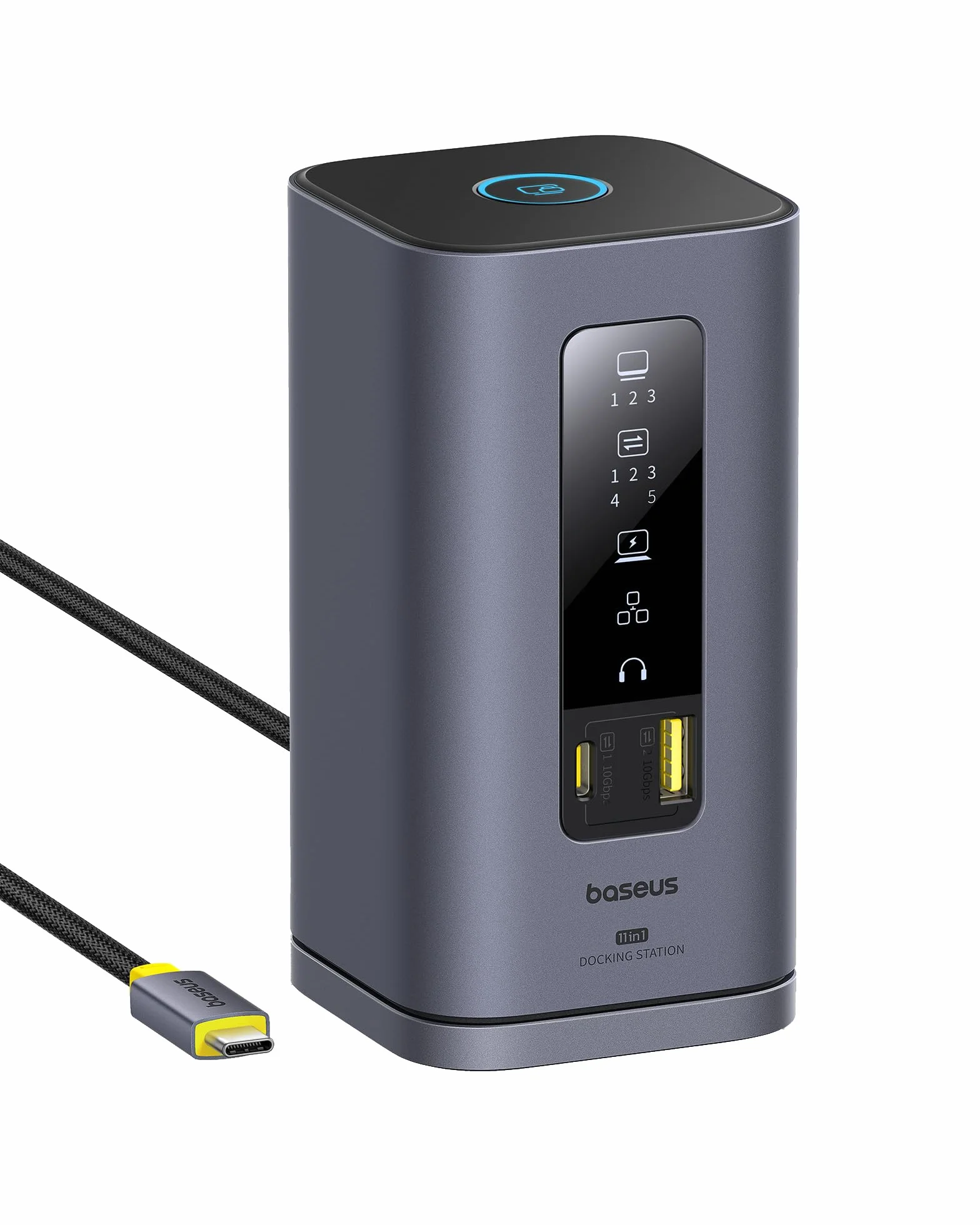 Baseus Spacemate Displaylink stacja dokująca USB C 11 w 1, 3 monitory 4K, 10 Gbps USB-C/A, 100 W PD, Ethernet, audio, do M1/M2/M3/Win i MacOS