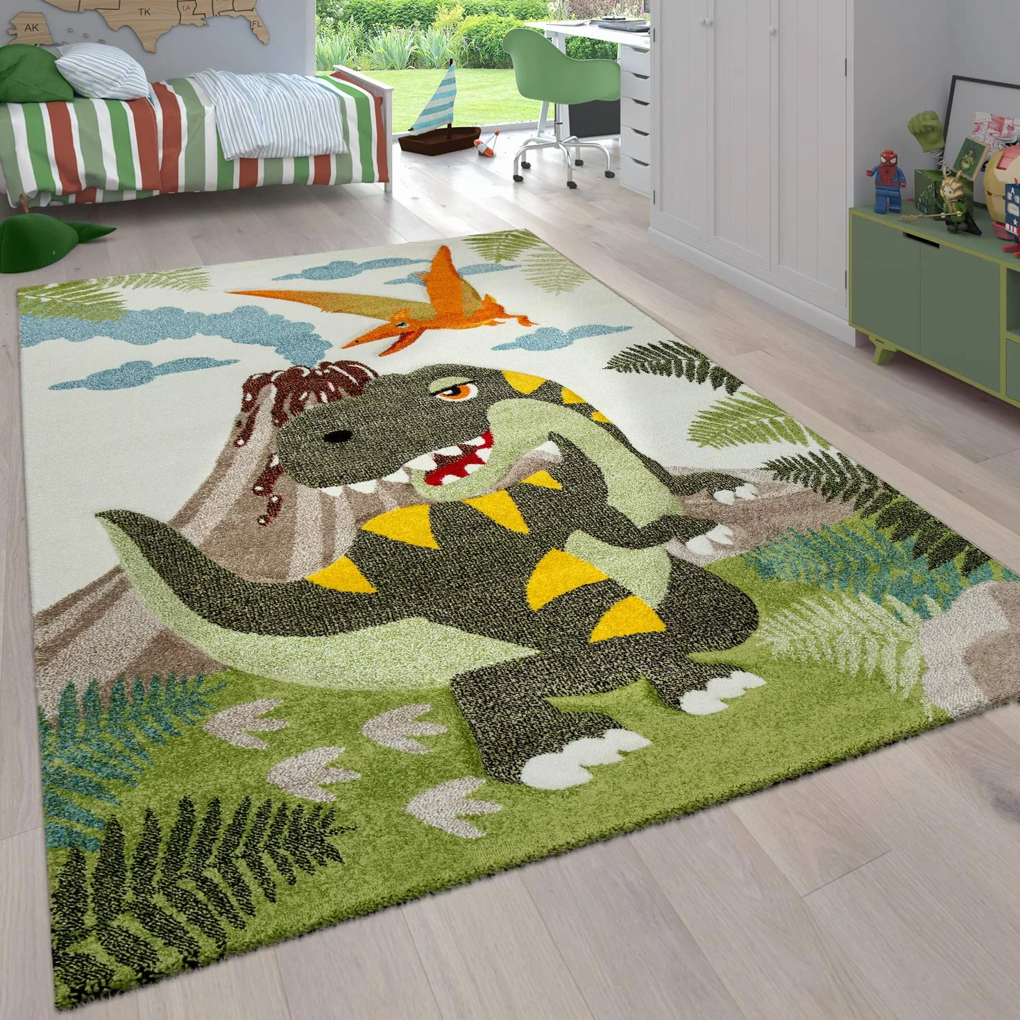 Paco Home Dywan Dziecięcy 160x230 cm Zielony