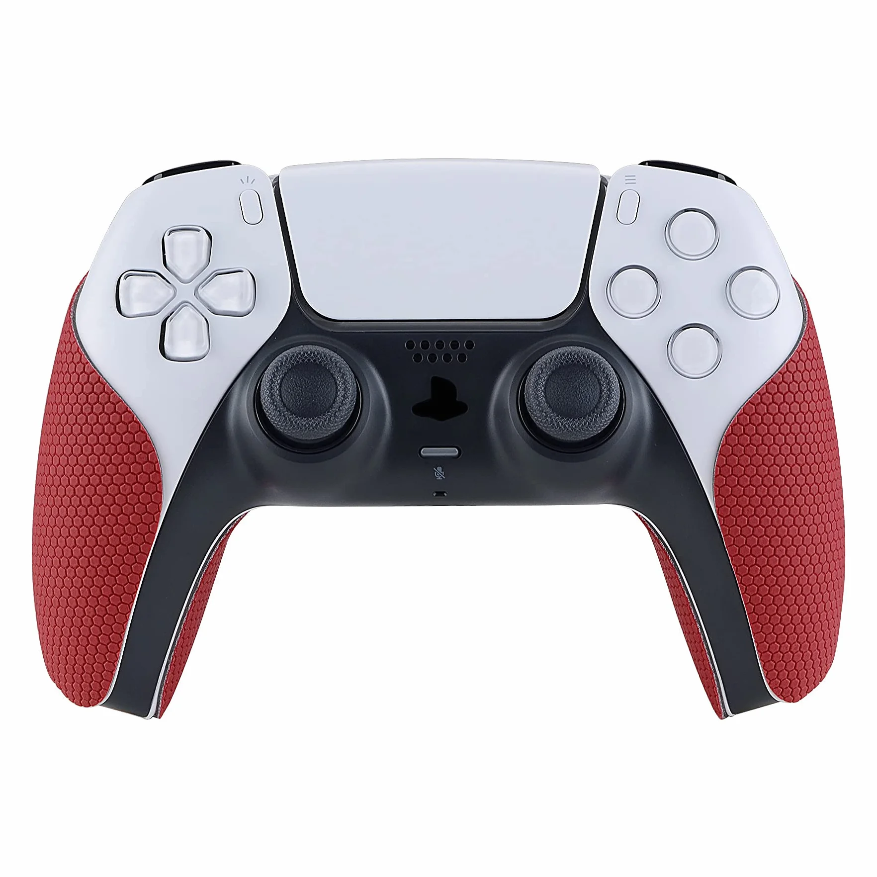 eXtremeRate PlayVital Grip Sticker do ps5 Kontrolera,Miękkie Gumowe Podkładki Uchwyty do ps5 Kontrolera,Antypoślizgowy Skin na Kontrolera do ps5-Czerwone