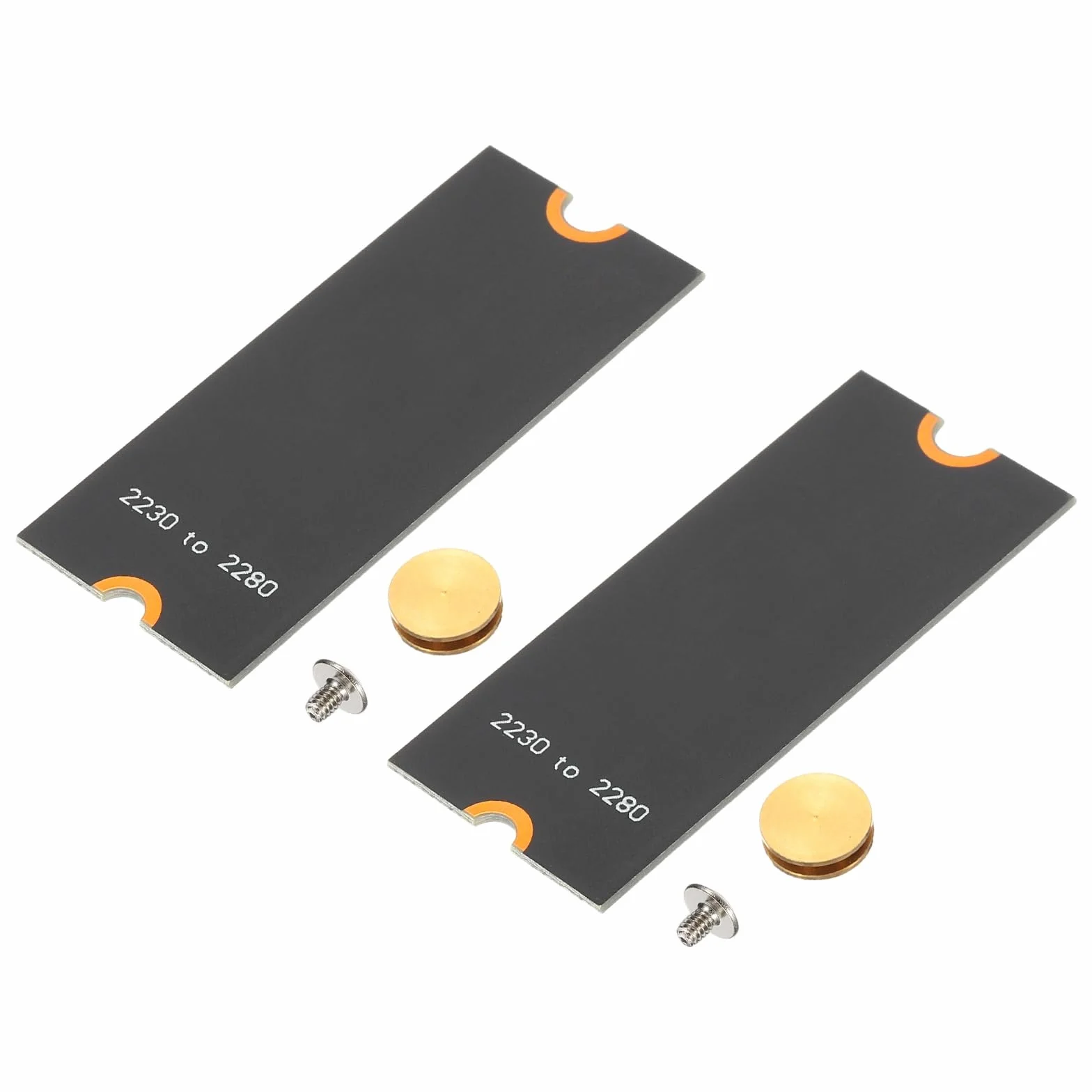 PATIKIL M2 NVME SSD rozszerzony adapter transferu karty 2230-2280, 2 szt. adapter przedłużający M.2 zmiana na długi rozmiar ze śrubokrętami do domowego biura kawiarenek internetowych, czarny
