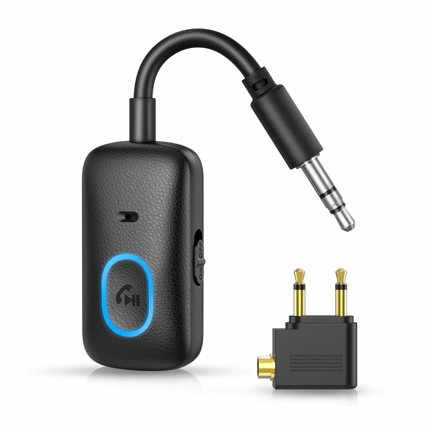 ORIA Adapter AUX Bluetooth, 2 w 1, Bluetooth 5.4, transmiter, odbiornik z zestawem głośnomówiącym, odbiornik audio jack do samochodu, telewizora, komputera, głośnika, słuchawek