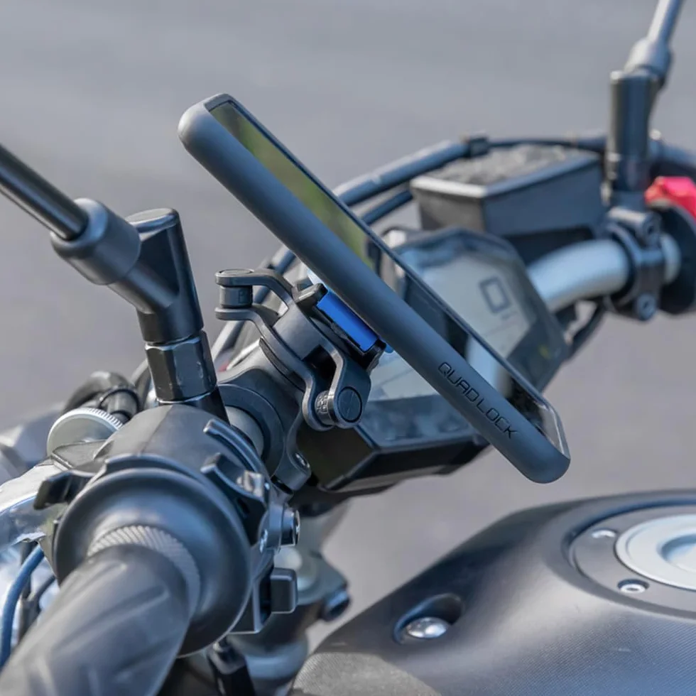 Quad Lock Kierownica Motocyklowa Uchwyt Telefonu Zestaw z Amortyzatorem Drgań i Galaxy S24 Ultra MAG Etui