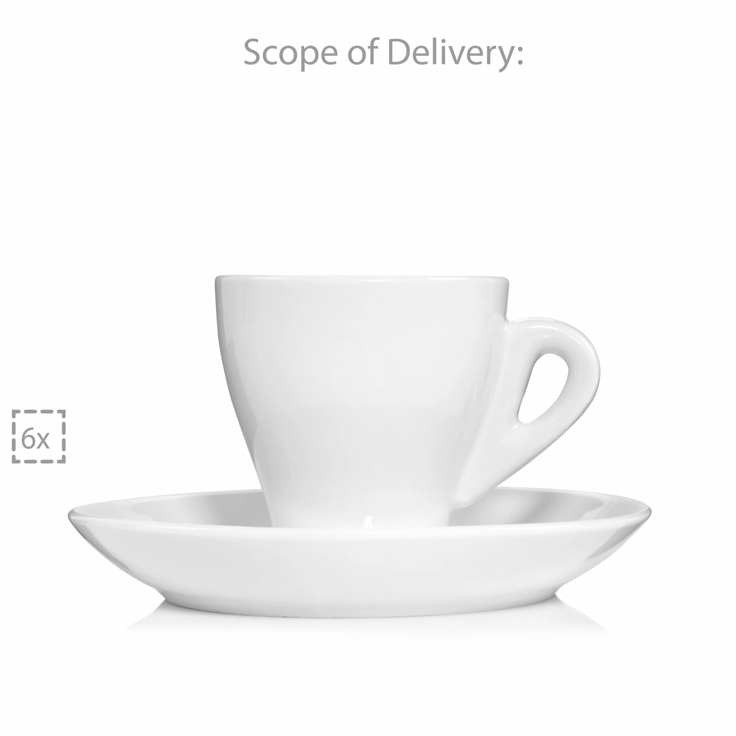 Sänger Kubek do espresso New Port dla 6 osób, zestaw 12 sztuk, kolekcja premium