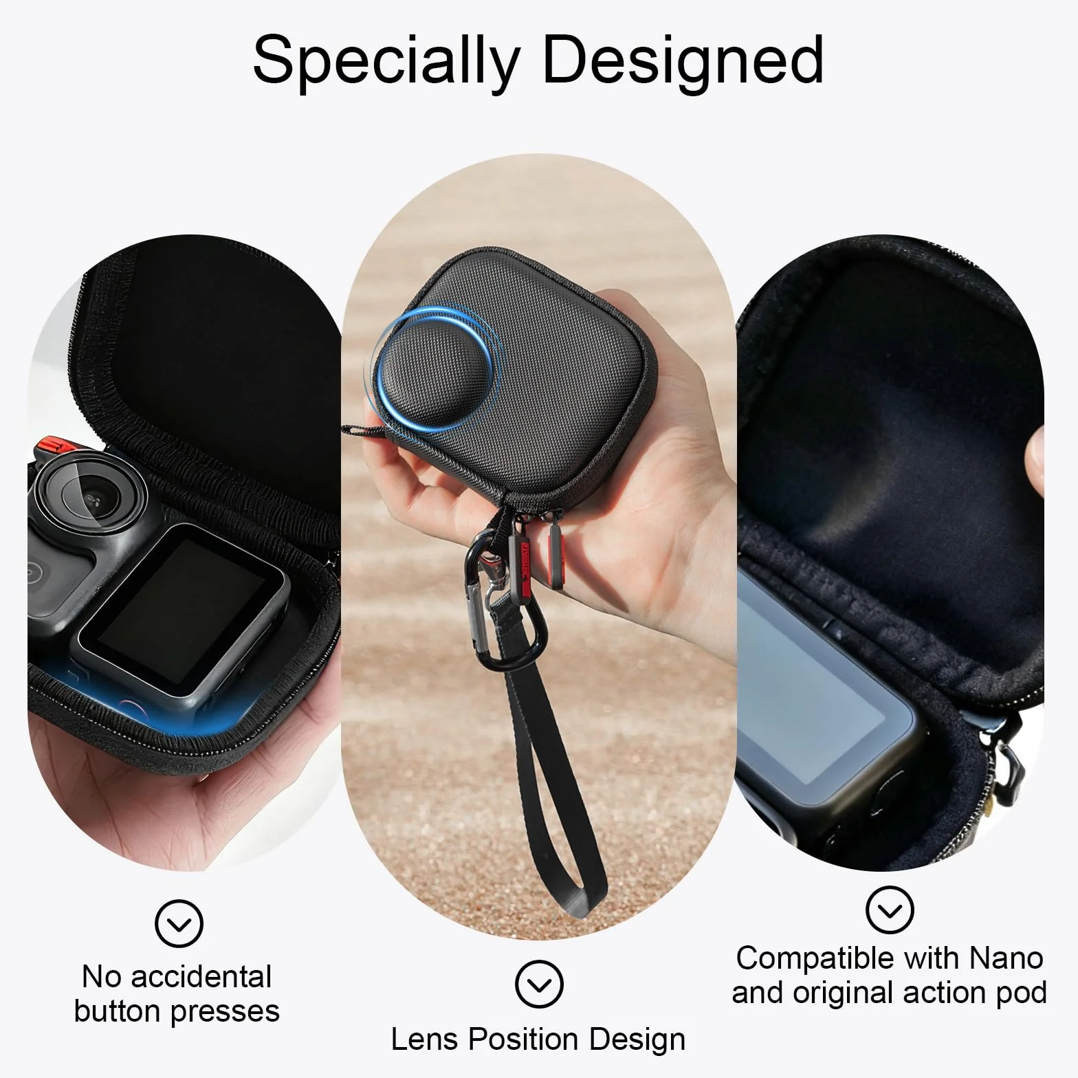 Osmo Nano torba na aparat fotograficzny, przenośna torba do przechowywania z twardą obudową PU, akcesoria DJI Osmo Nano, wodoszczelna, odporna na uderzenia torba podróżna z paskiem na