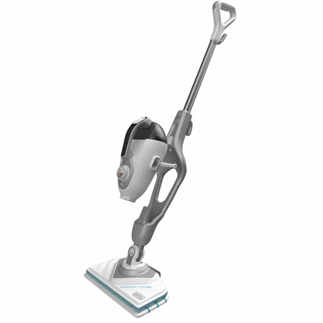 Black+Decker BHSM1615DSG-QS wielofunkcyjny miotła parowa z odłączanym ciałem, głowica delta i rękawica Steamitt, 15 akcesoriów, zbiornik na wodę 500 ml, 1600 W