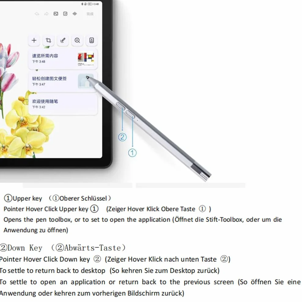 Precision Pen 2 rysik kompatybilny z rysikiem Lenovo Tab P11 Gen 2 (TB350FU) 2023-4X81H95637 GX81J19854