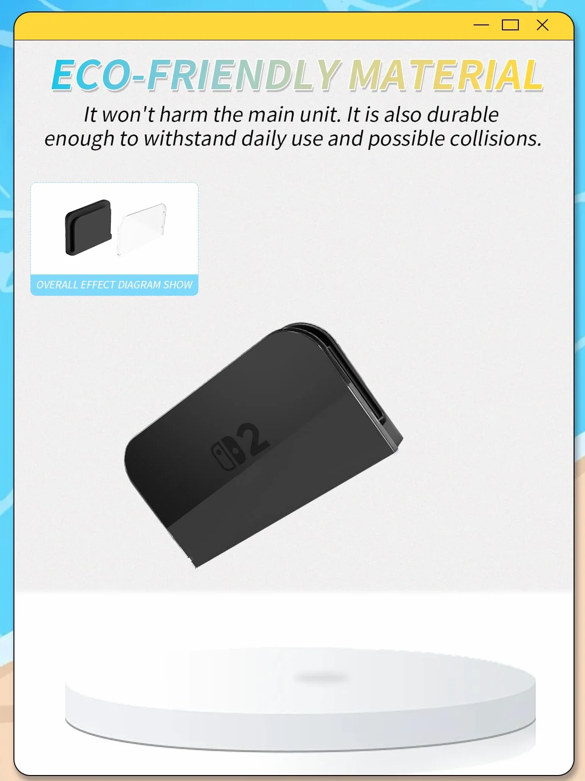 Etui ochronne do Nintendo Switch 2 Dock, yystao etui z materiału PC kompatybilne ze stacją dokującą Switch 2, odporne na uderzenia, pyłoszczelne i kompleksową ochronę, przezroczyste