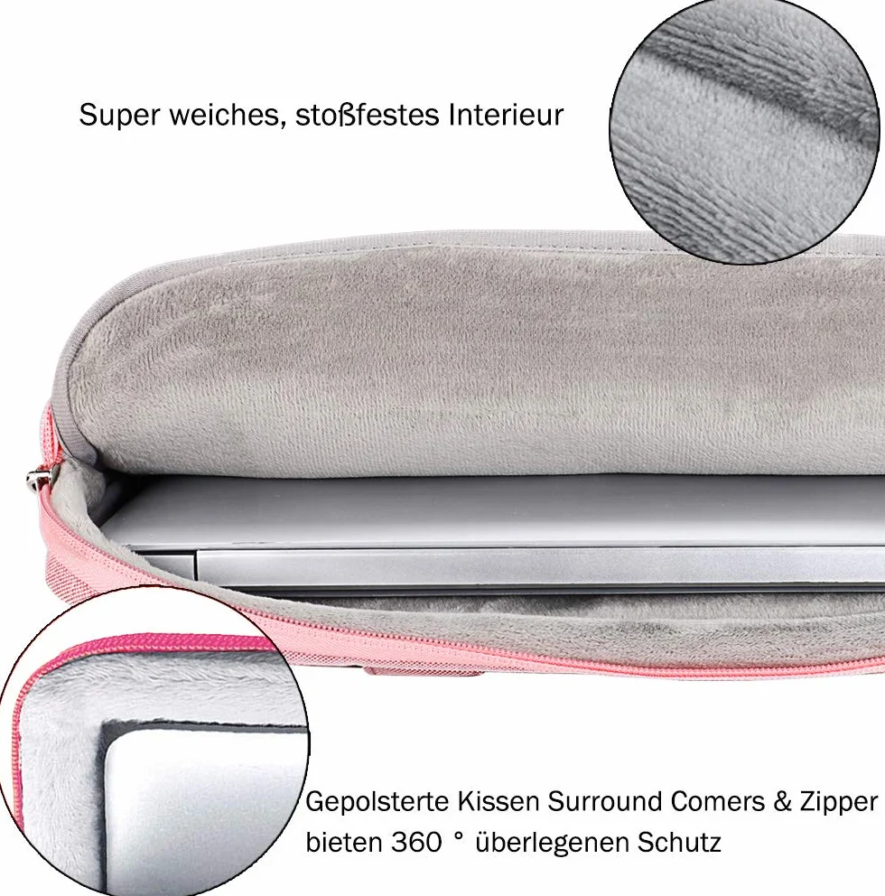 Voova Wodoszczelna, odporna na wstrząsy torba na laptopa 360°, z paskiem na ramię i uchwytem, kompatybilna z Apple Macbook Dell Acer ASUS Samsung HP Microsoft Lenovo