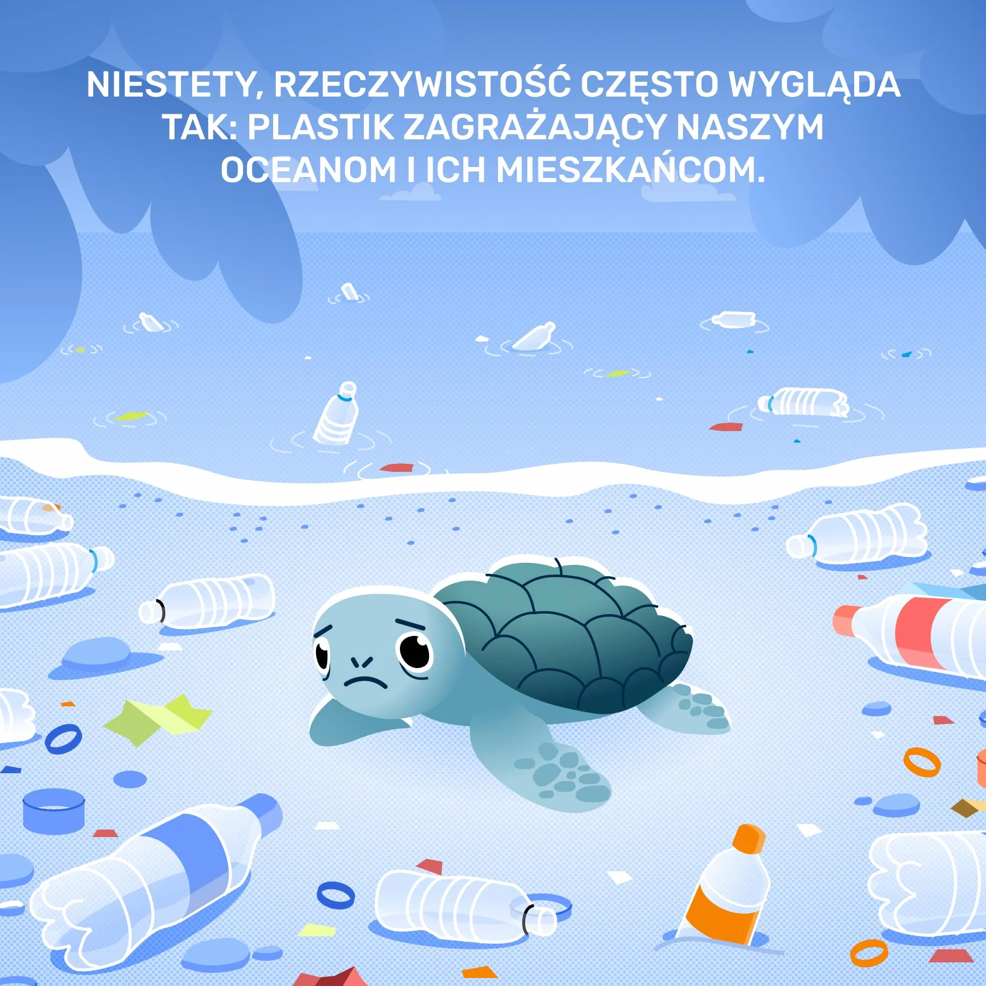 Materac nawierzchniowy wiskoelastyczny Dailydream „Model M” z efektem pianki zapamiętującej kształt, 140x190x5cm, Edition “Clean Ocean”