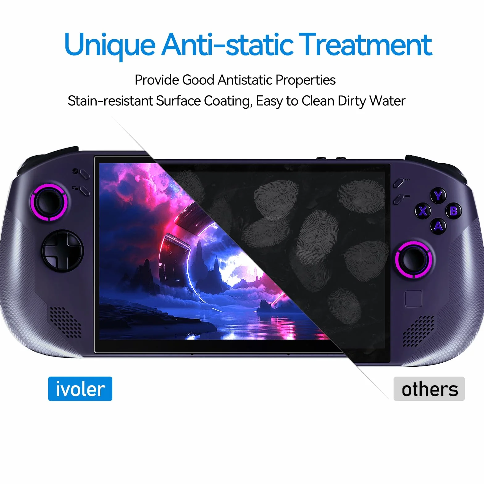 ivoler 2-pakt Ochrona ekranu ze szkła hartowanego dla Lenovo Legion Go S Handheld 2025, pełna osłona przezroczysta HD Clear Anti-Scratch dla Lenovo Legion Go S, 20,3 cm (8 cali)