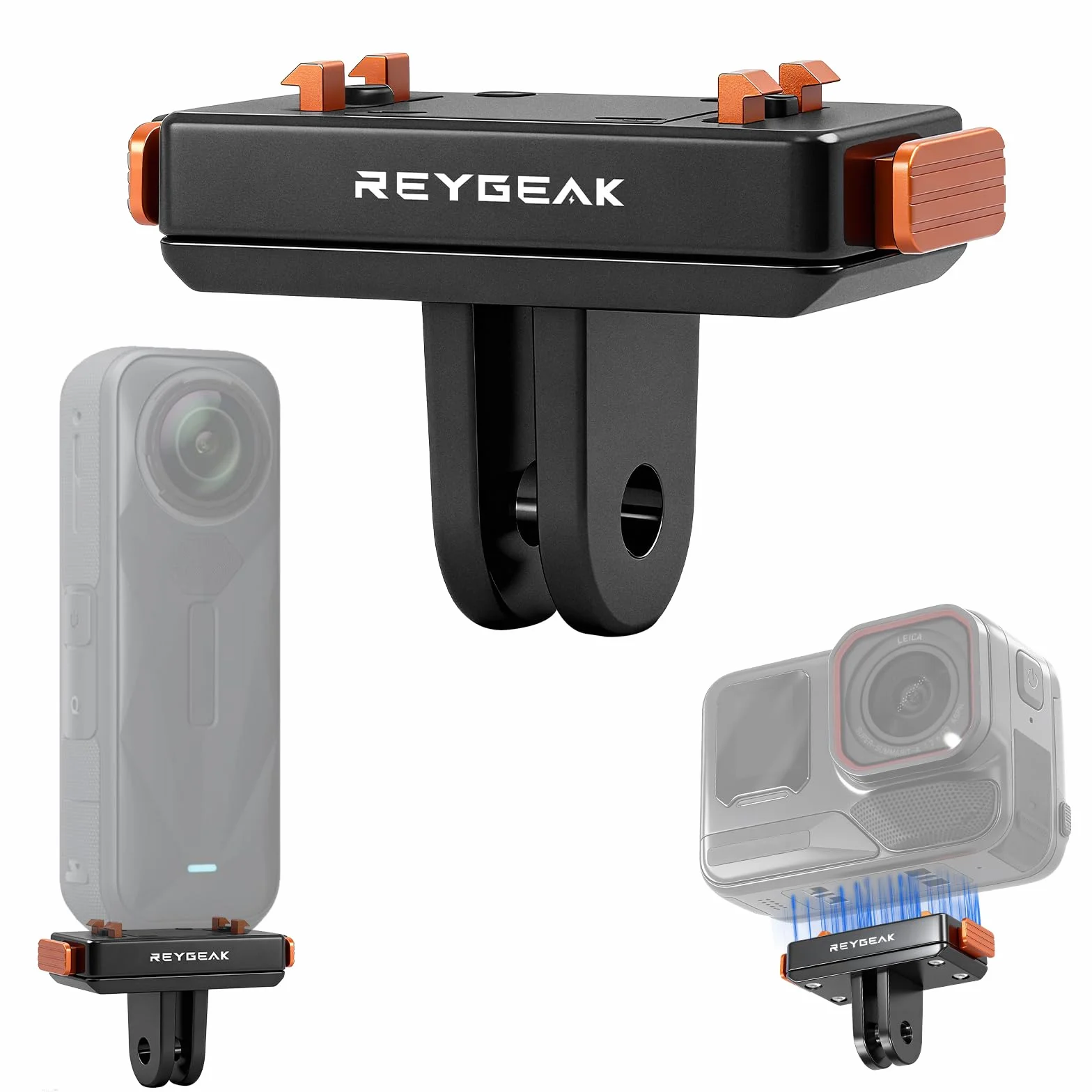 REYGEAK Magnetyczny uchwyt do szybkiej wymiany do Insta360 Ace Pro/Ace Pro 2/X5, lepszy niż oryginalny magnetyczny uchwyt adaptera (1 sztuka)