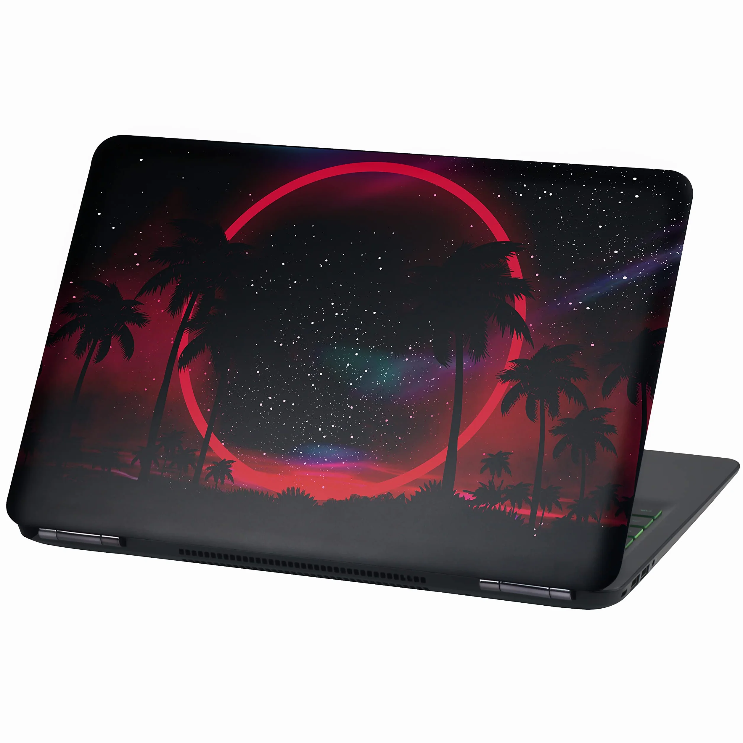 Folia na laptopa, na plażę, urlop, raj, folia samoprzylepna do notebooka, naklejka ochronna Vinyl Skin Sticker (15 cali, LP91, Neon Beach)