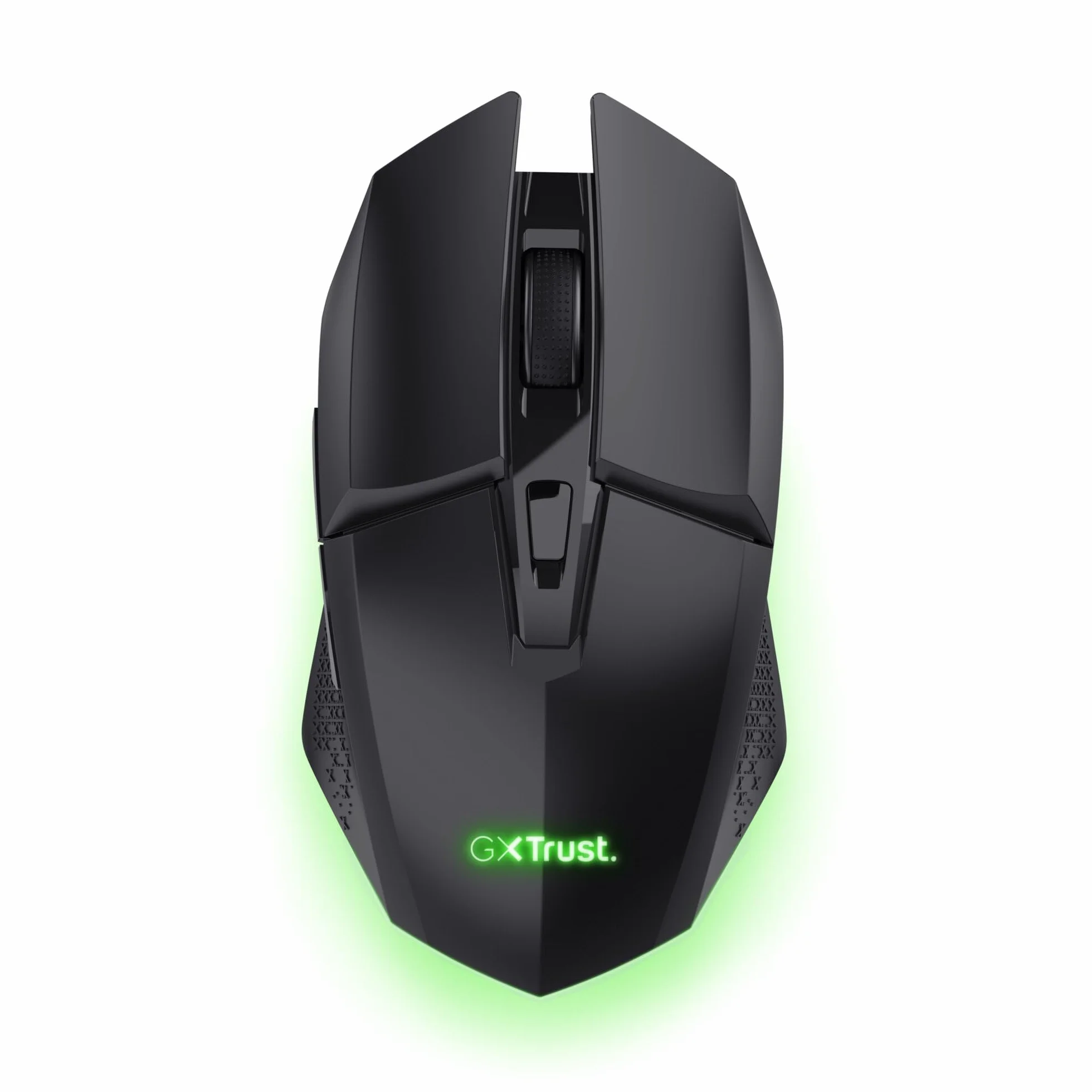 GXTrust 1108 Vylax Bezprzewodowa Mysz Gamingowa, Akumulator 80 Godzin, 800-4800 DPI, Podświetlenie LED, 6 Przycisków, Odbiornik USB, Myszka do gier PC Komputer Laptop Windows, Czarna