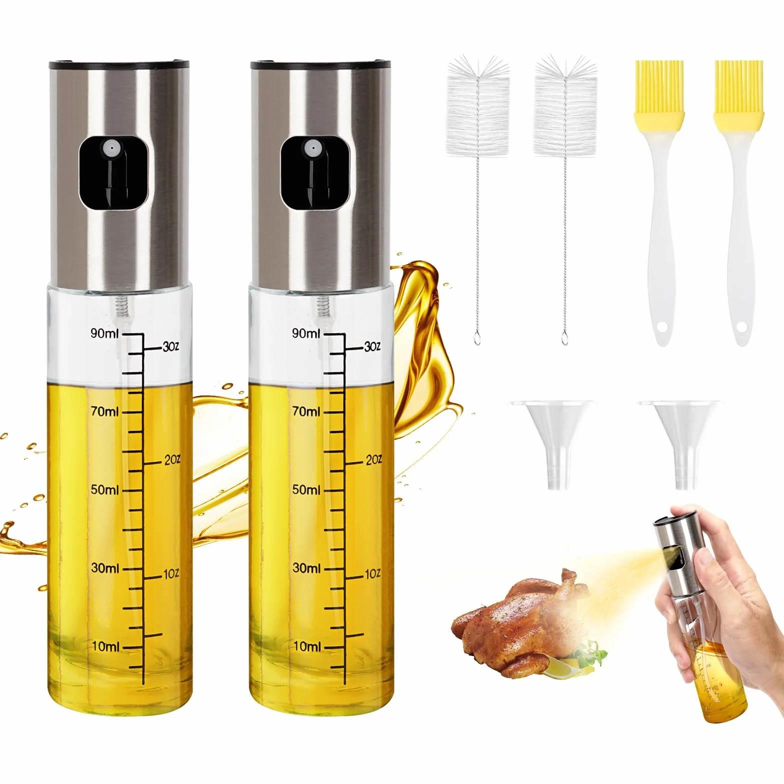 Opryskiwacz do oleju jadalny 100 ml spray do airfryera 2 sztuki