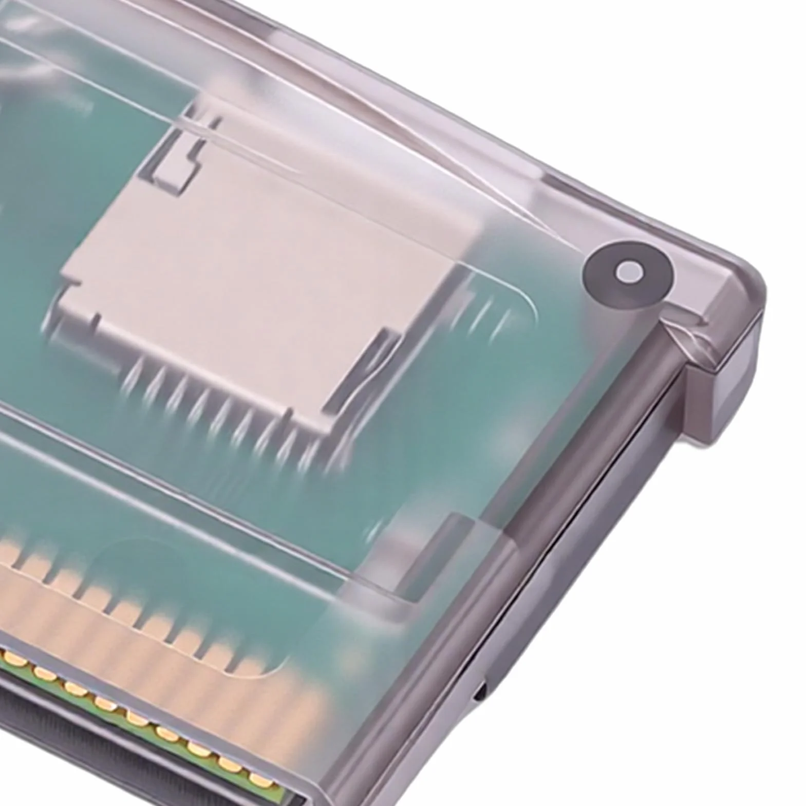 LICAEVEY Karta Pamięci GBA Flash, Karta do Gry dla Gameboy Advance SP itp., Maksymalna pojemność 2 GB, Wymagany Format FAT, kompatybilność Uniwersalna (fioletowy przezroczysty)
