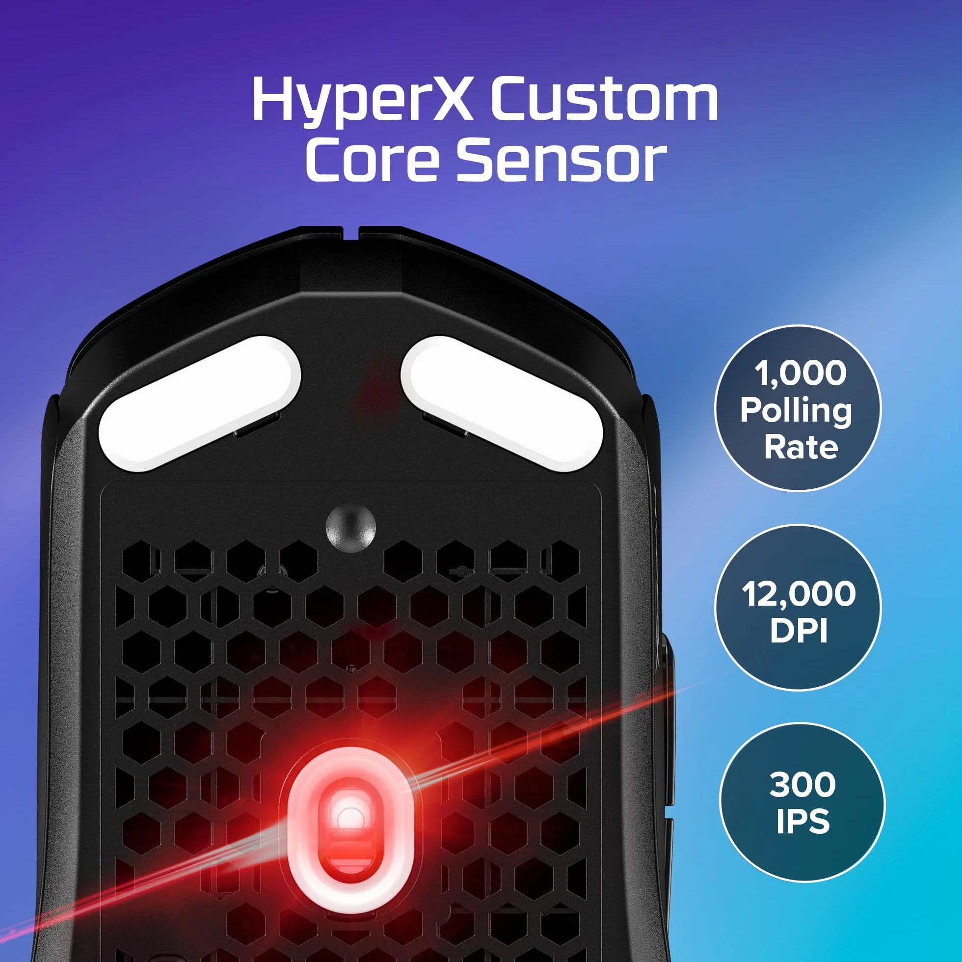 HyperX Pulsefire Haste 2 Core Wireless mysz gamingowa, biała, podwójna łączność bezprzewodowa