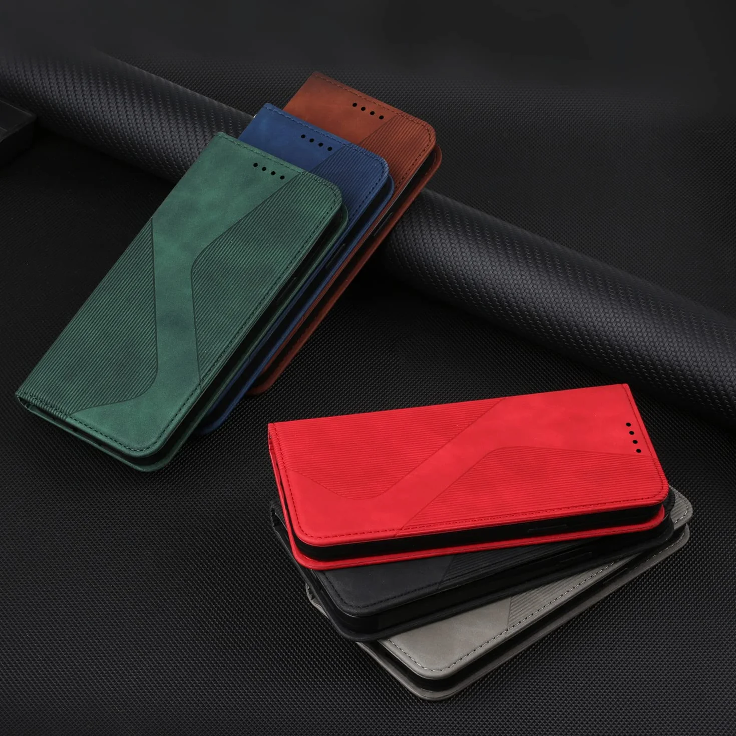 Etui z Klapką do Samsung Galaxy S24, Portfel z Skóra PU z Gniazda na karty i Podpórka, Ochrona Przed Wstrząsami Flip Etui do Samsung S24 (Niebieski)