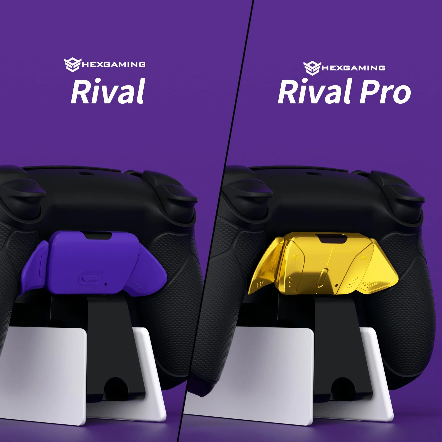 Czarny RiseDock Stojak Extension dla ps5 Controller Charging Dock eXtremeRate Rise & RISE4 Remap Kit, Przeprojektowane Charging Station Extenders dla ps5 Controller HEXGAMING Rival, Rival Pro&Ultimate