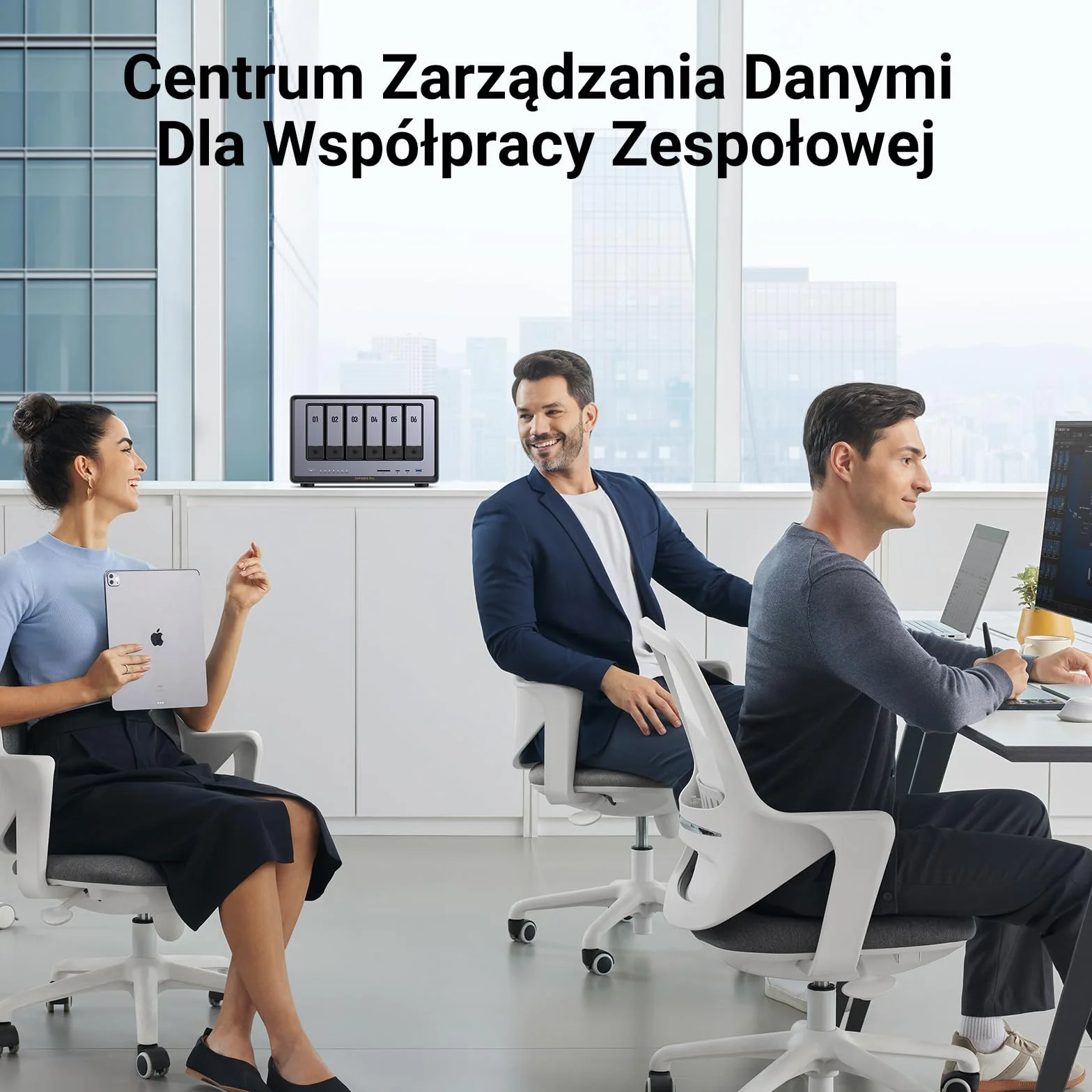 UGREEN NASync DXP6800 Pro, Stacja Dyskowa Biurkowa 6 Bay, Procesor Intel i5 1235u 10rdzeniowy, 8 GB Pamięci DDR5, 128 GB SSD, 2 Porty 10 GbE, 2 Miejsca M.2 NVMe, HDMI 8K, 2 Porty TBT4 (Bez Dysków)