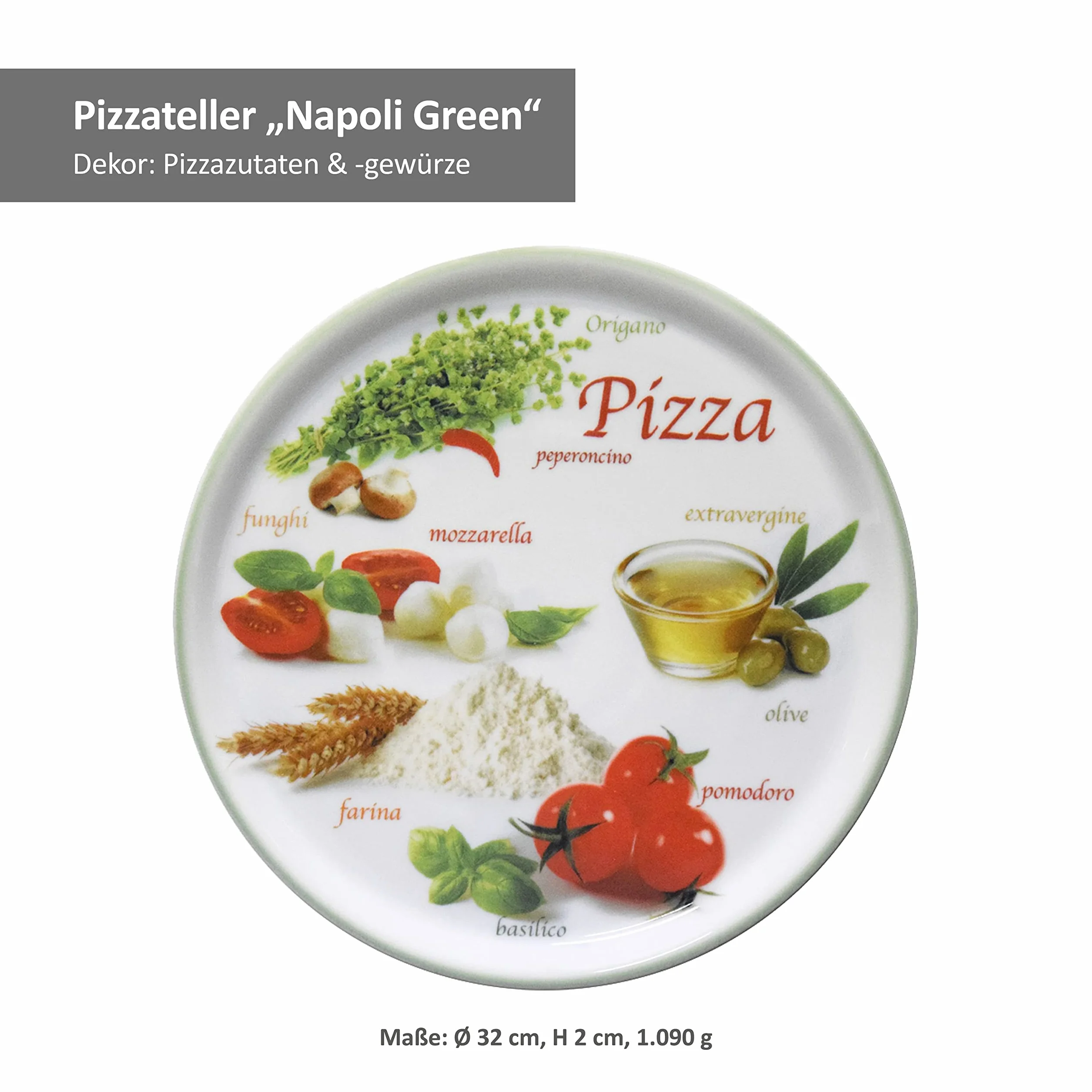 MamboCat Zestaw 6 talerzy do pizzy Napoli 32 cm białe porcelanowe