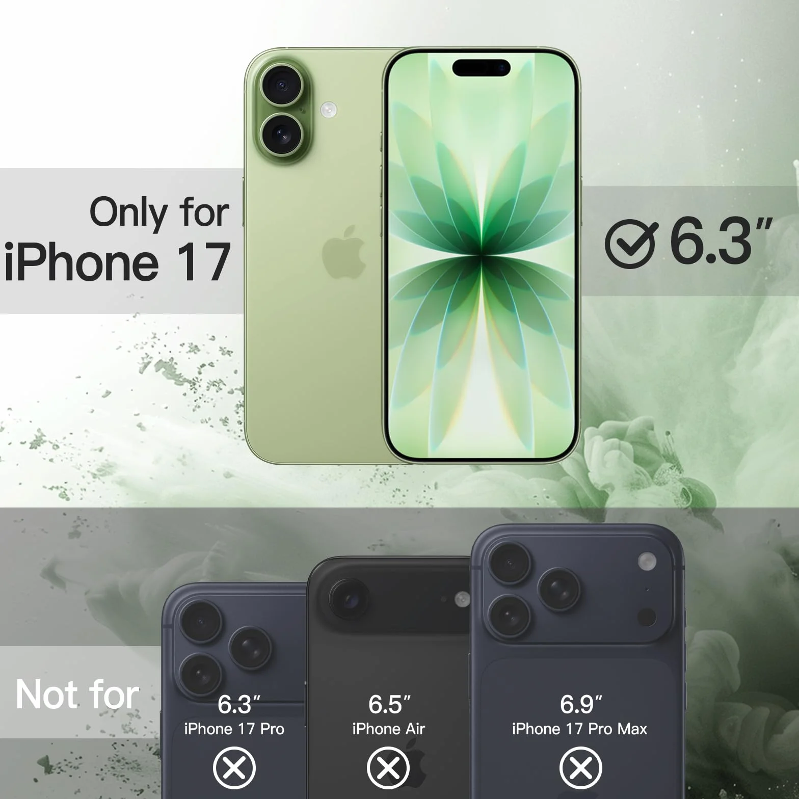 JETech Magnetyczne Etui dla iPhone 17 6,3 Cala Kompatybilne z MagSafe, Bumper Telefonu Osłona, Jednokolorowa Matowe Ramka z TPU, Odporny na Zarysowania Przejaśniać Tył (Szałwia)