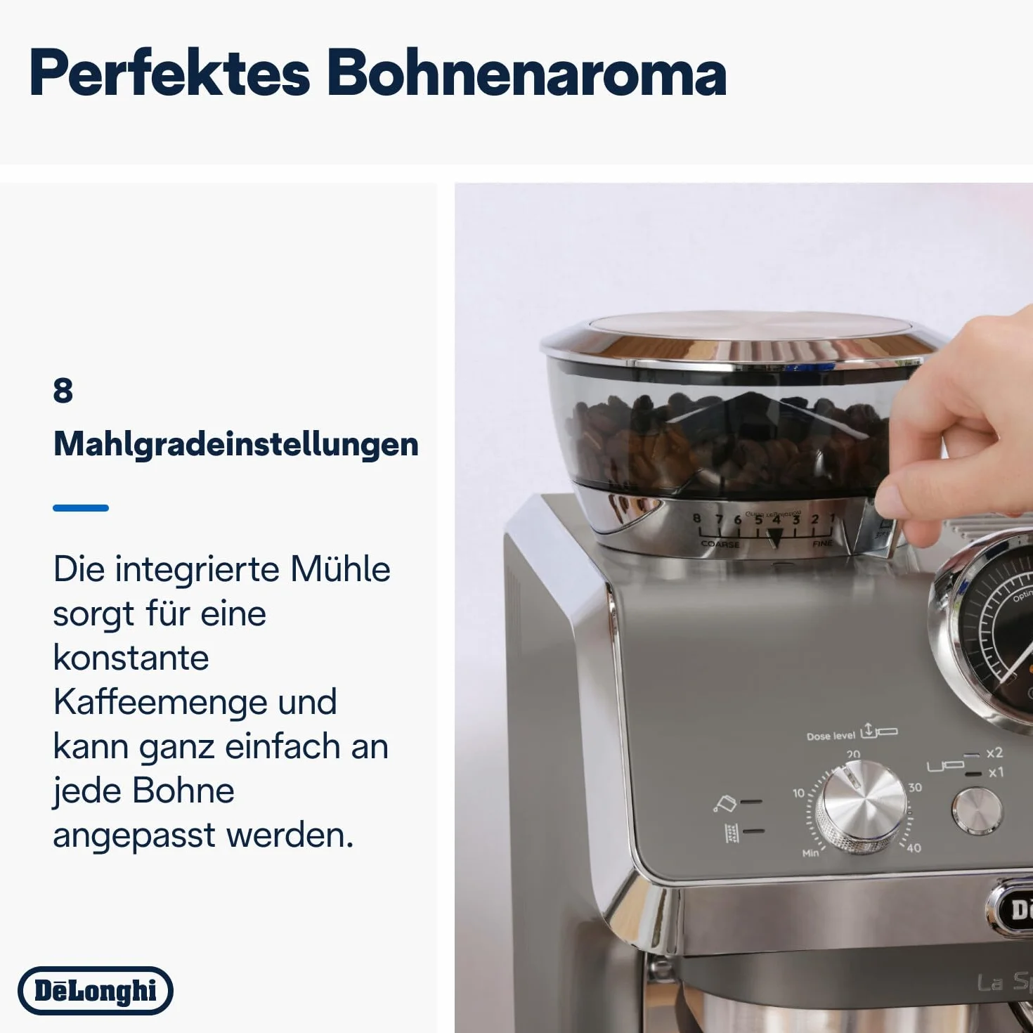 De'Longhi La Specialista Arte Evo EC9255.T ekspres do kawy z młynkiem, funkcja Cold Brew, 8 stopni mielenia, 15 bar, 3 temperatury, dysza do spieniania mleka, tytan w zestawie zestaw baristy