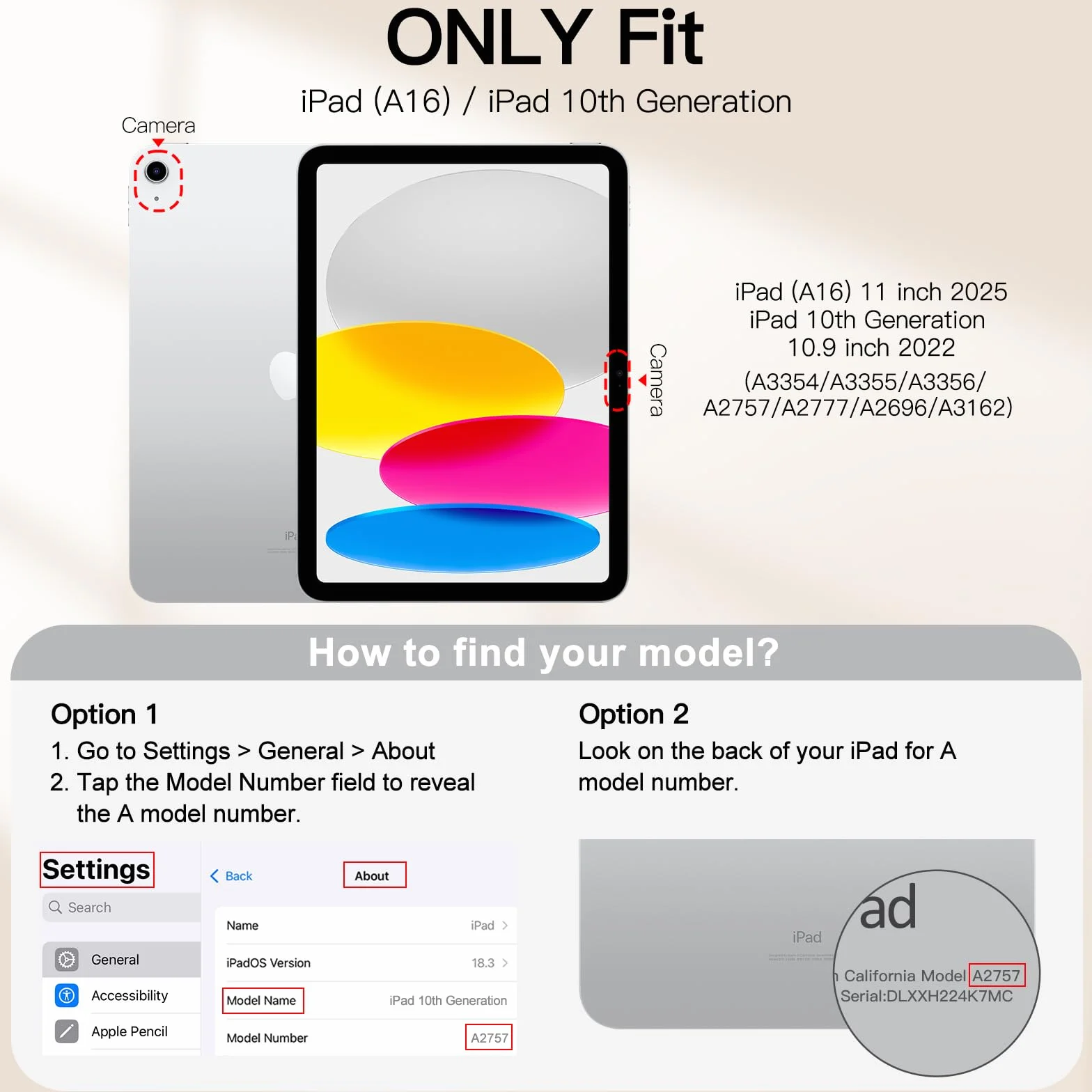 JETech Magnetic Etui dla iPad (A16) 11./10. Generacja (2025/2022), Mocowanie Magnetic, Smukły Slim Case Automatycznego Budzenia/Snu (Czarny)