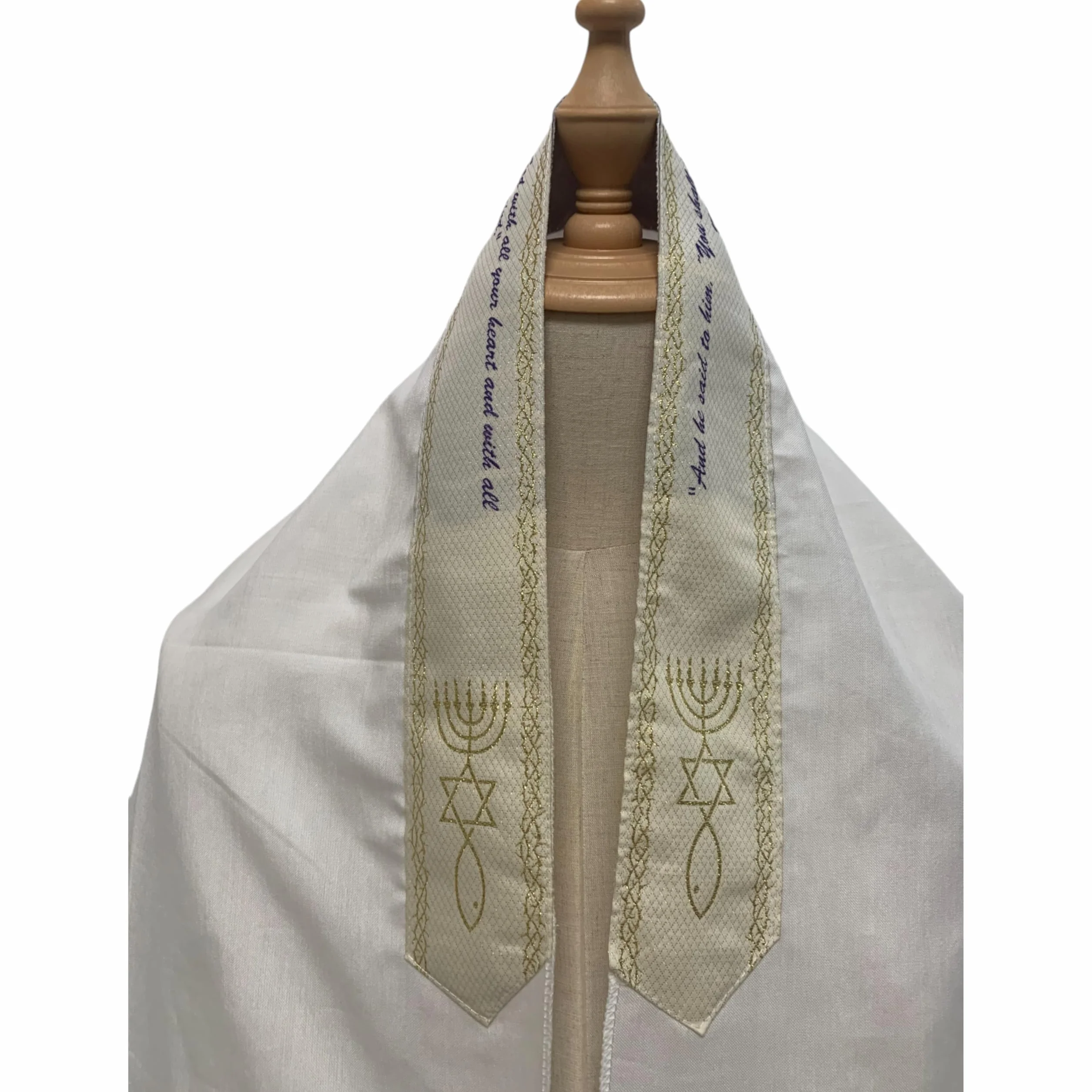 Szal modlitewny Messianic 183 cm 56 cm Betlehem Gifts TM
