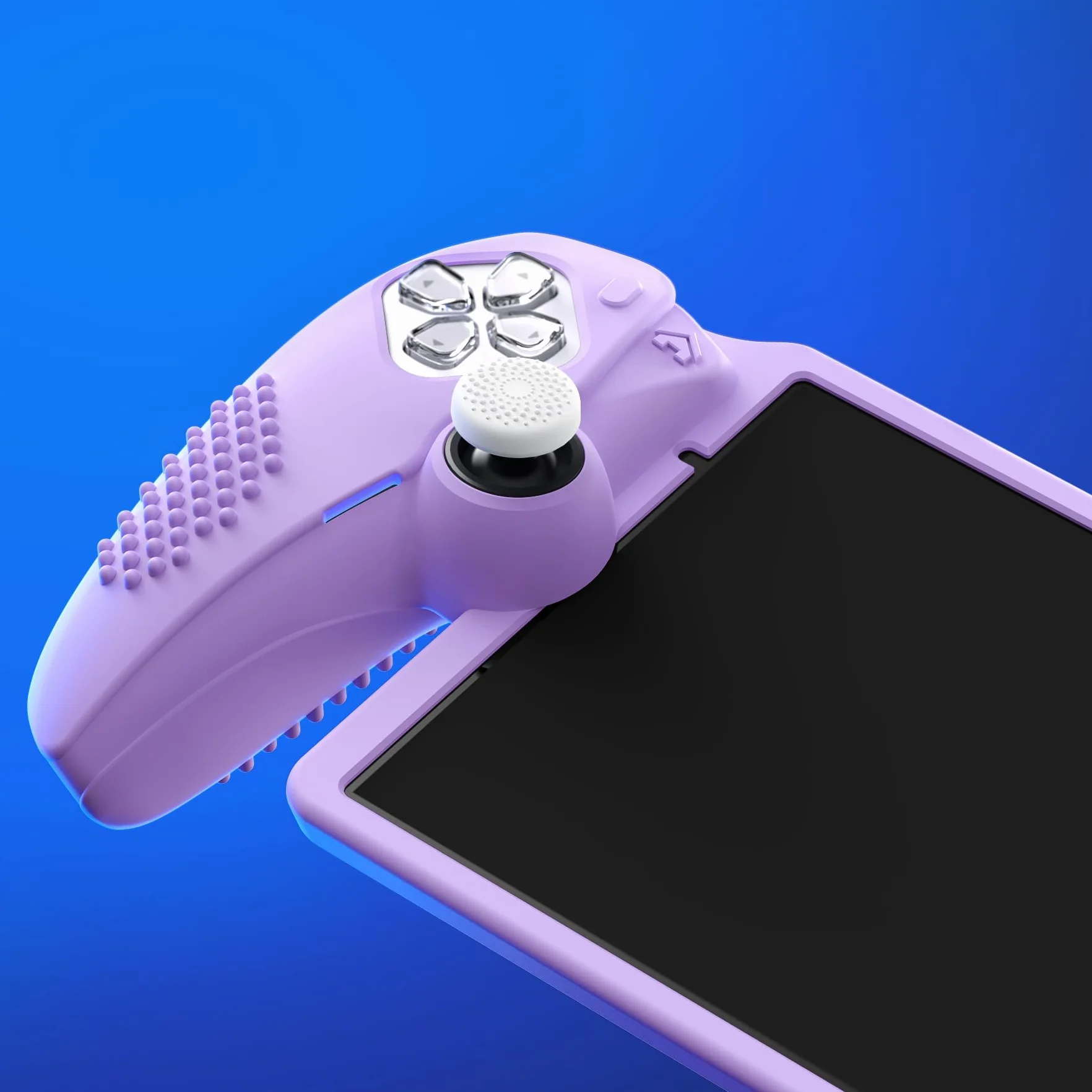 PlayVital Silikonowe Etui Ochronne do PS Portal z Thumbstick Grip Cover,Pokrowiec Console do PS Portal Akcesoria-Fioletowy