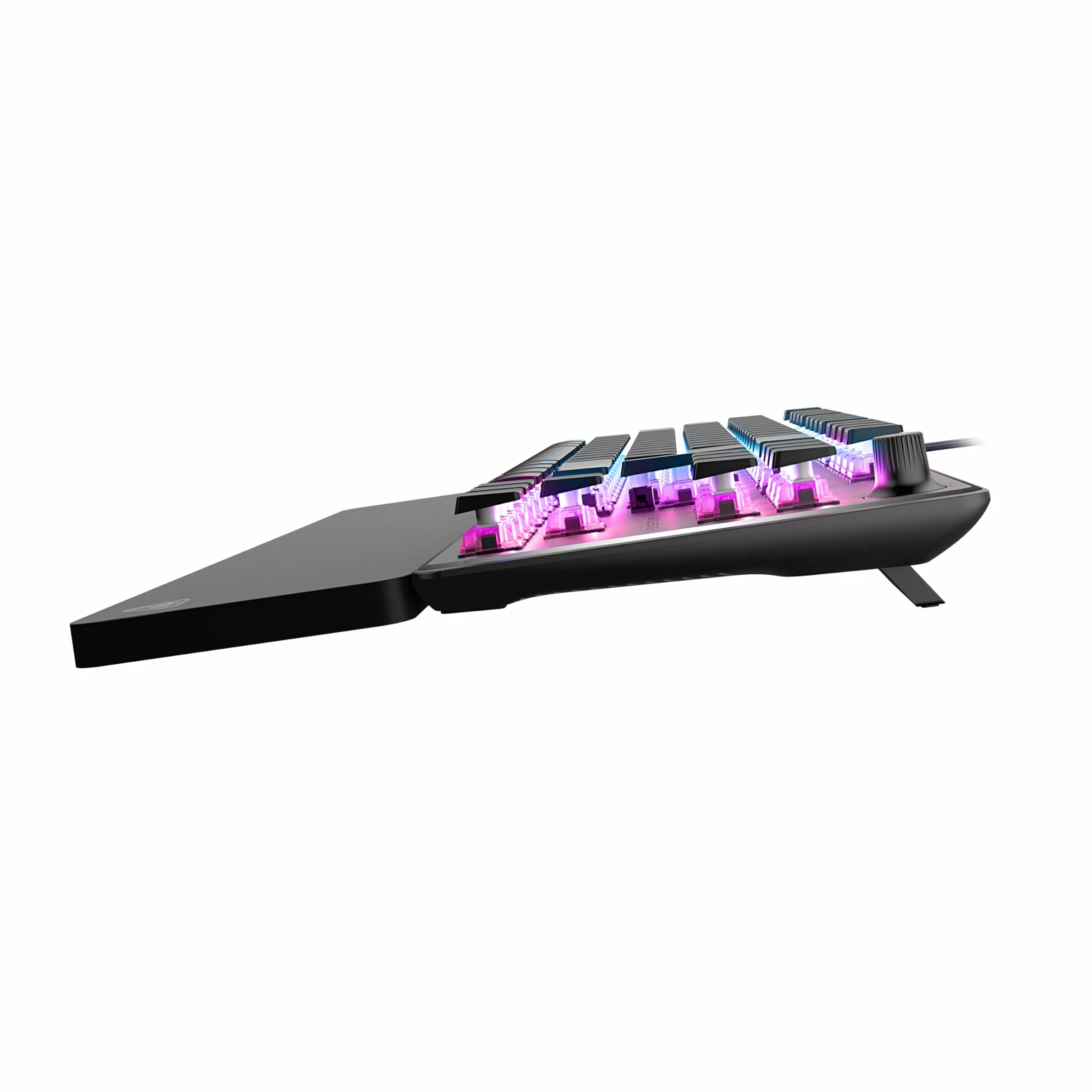Turtle Beach Vulcan II TKL Pro – magnetyczna klawiatura do gier RGB, analogowy przełącznik z efektem hali, przyciski medialne, podkładka pod nadgarstki, aluminiowa pokrywa