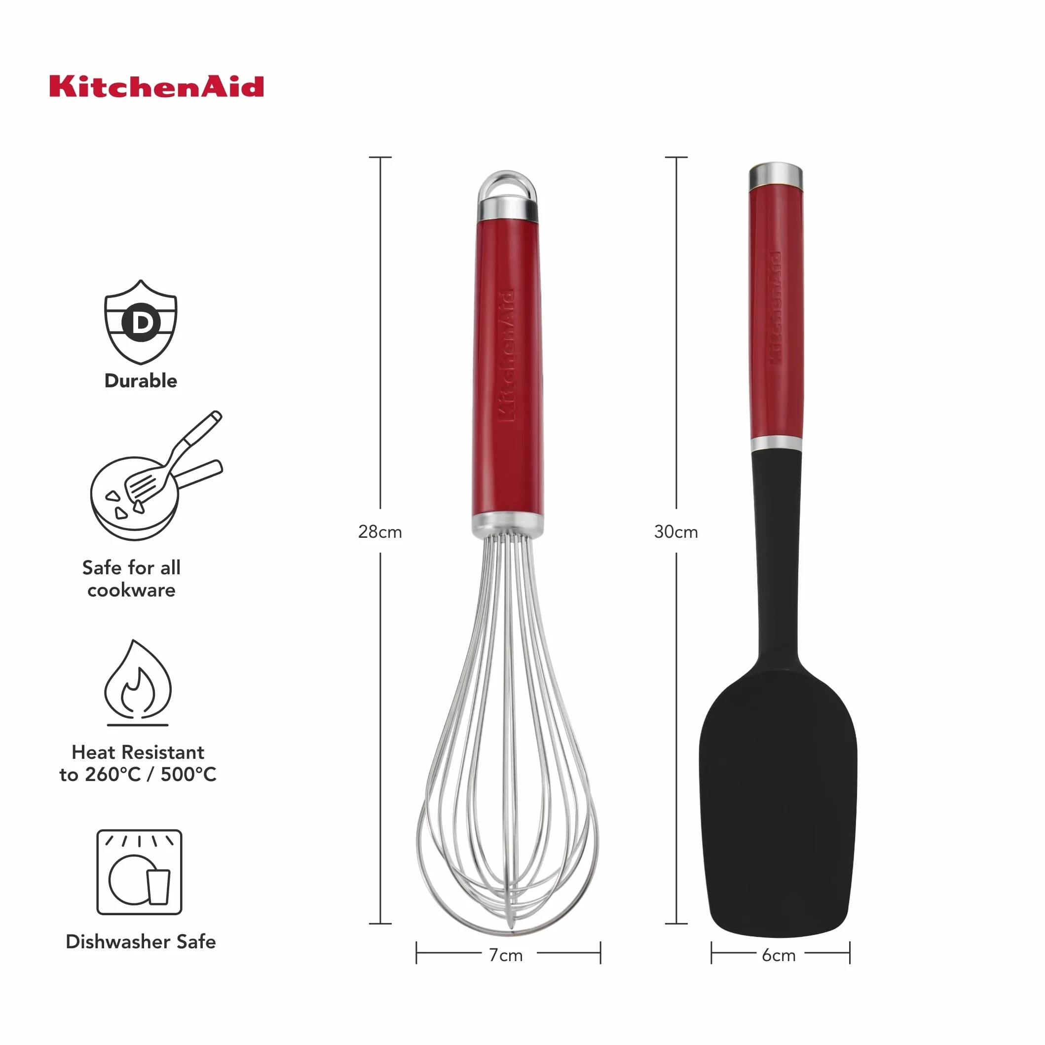 KitchenAid Uniwersalny 2-częściowy zestaw do pieczenia - Empire Red